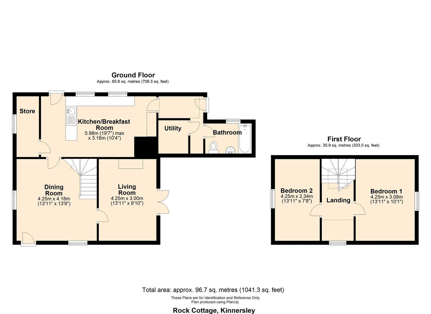 2 bed cottage for sale in Rock Cottage, Hereford - Property floorplan