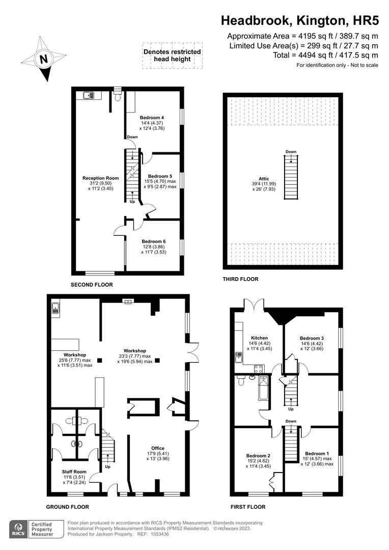 4 bed semi-detached house for sale in Kington, Kington - Property floorplan