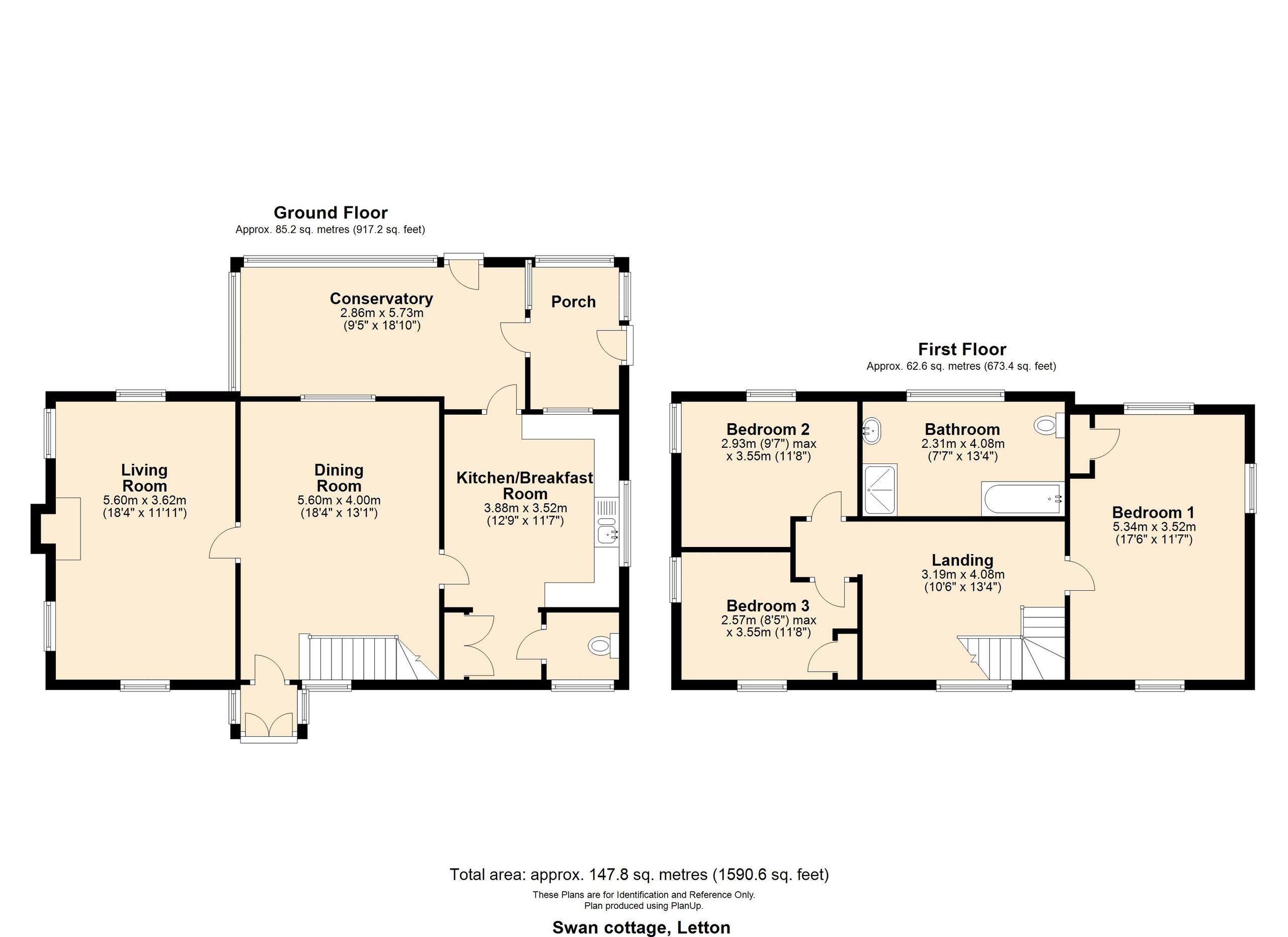 3 bed cottage for sale in Swan Cottage, Hereford - Property floorplan
