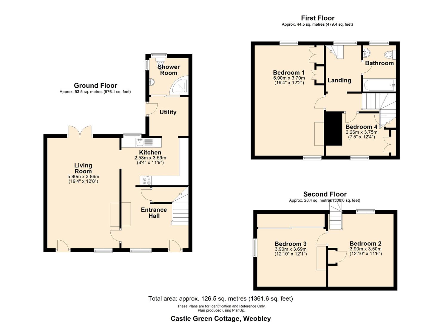 4 bed cottage for sale in Castle Green Cottage Hereford Road, Hereford - Property floorplan