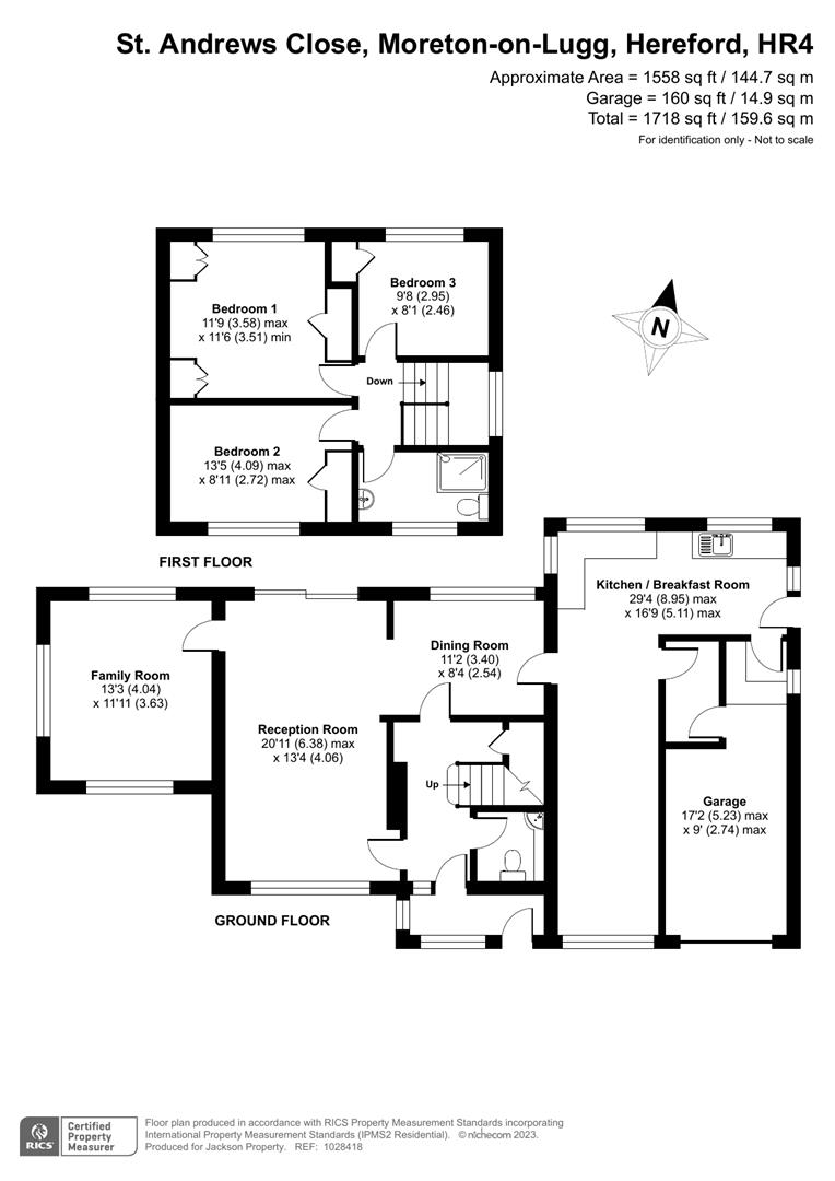 4 bed detached house for sale in St. Andrews Close, Hereford - Property floorplan