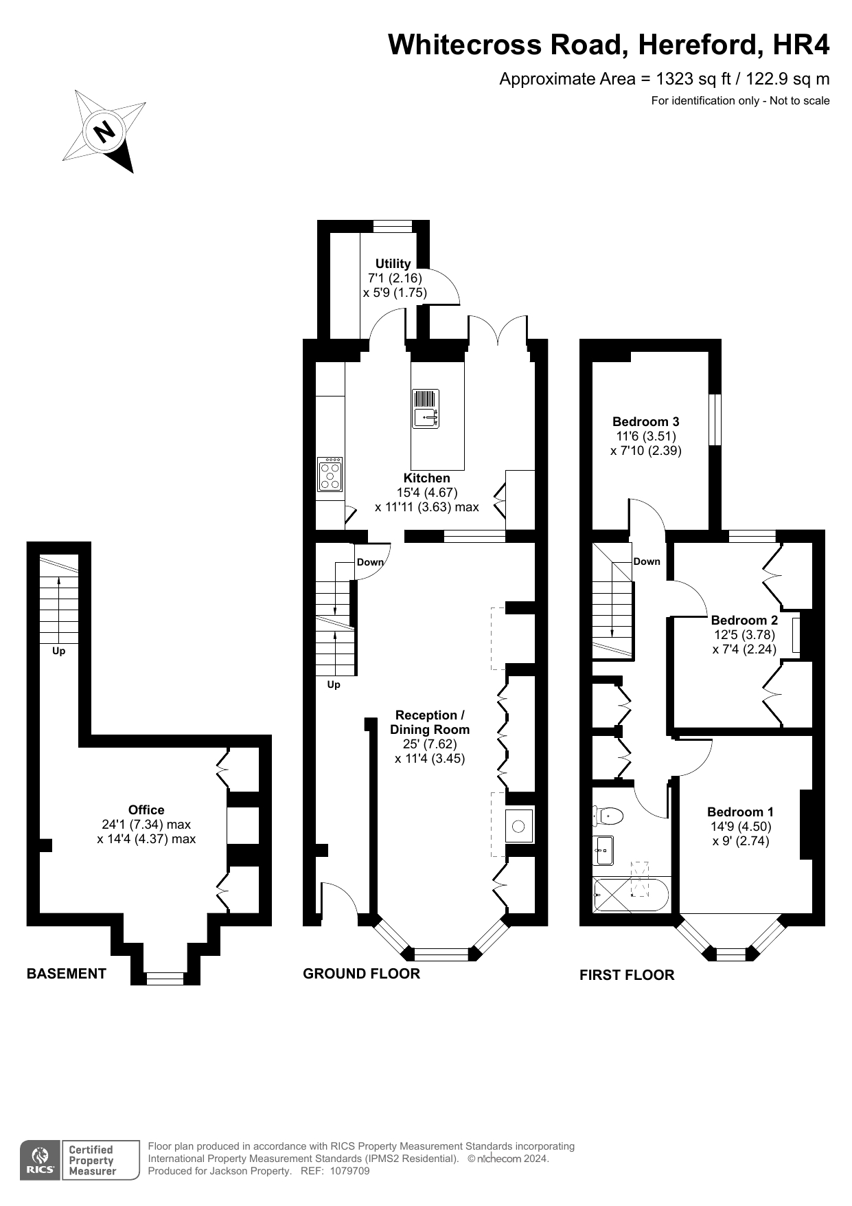 3 bed semi-detached house for sale in Whitecross Road, Hereford - Property floorplan