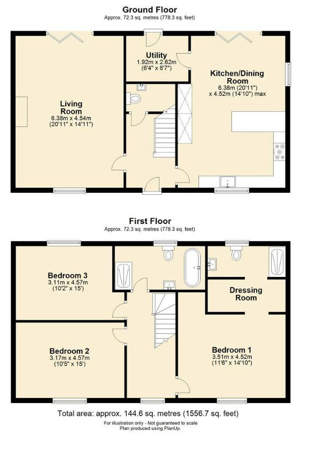3 bed detached house for sale in Autumn House, Hereford - Property floorplan