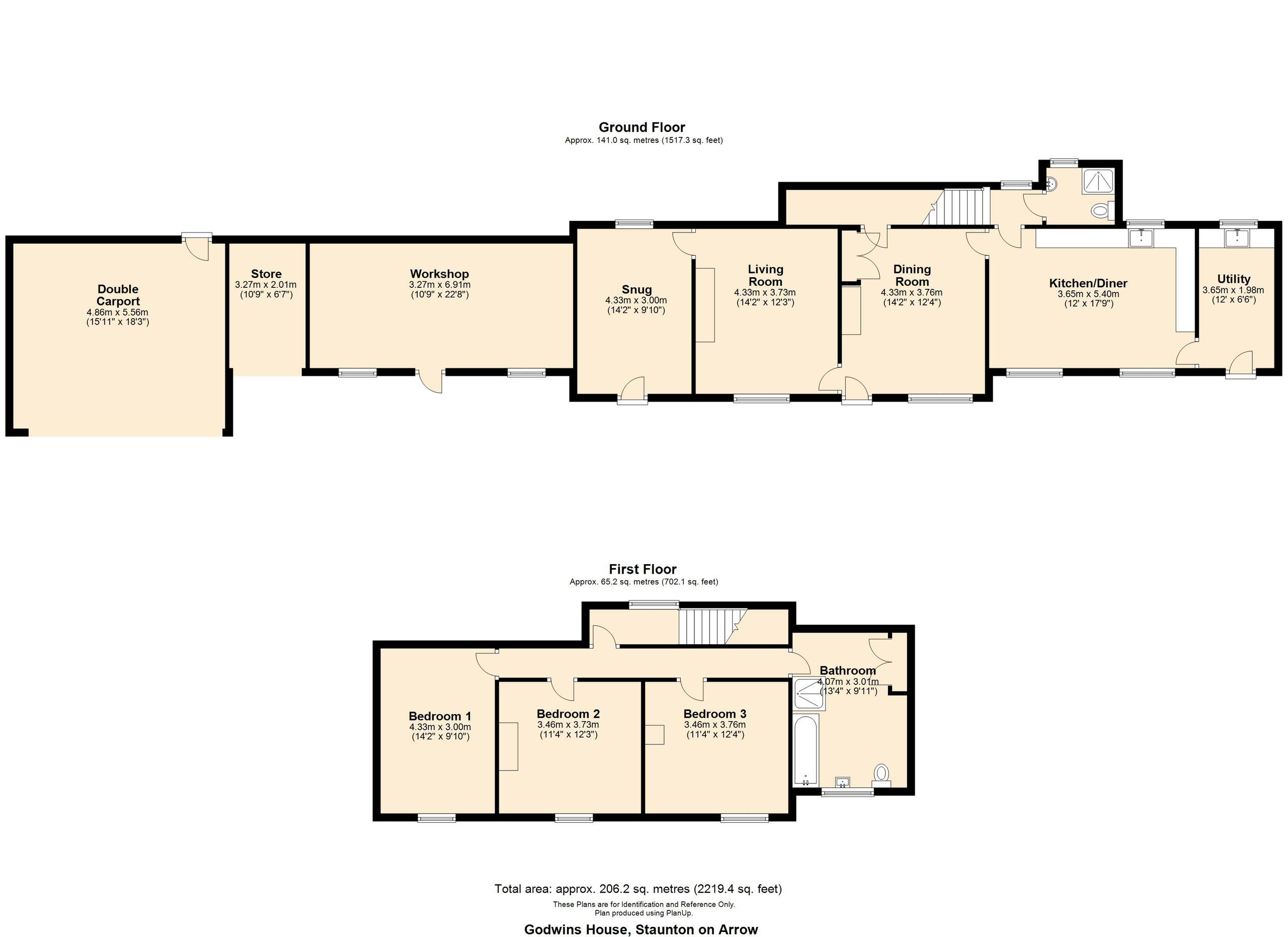 3 bed detached house for sale in Staunton-on-Arrow, Leominster - Property floorplan