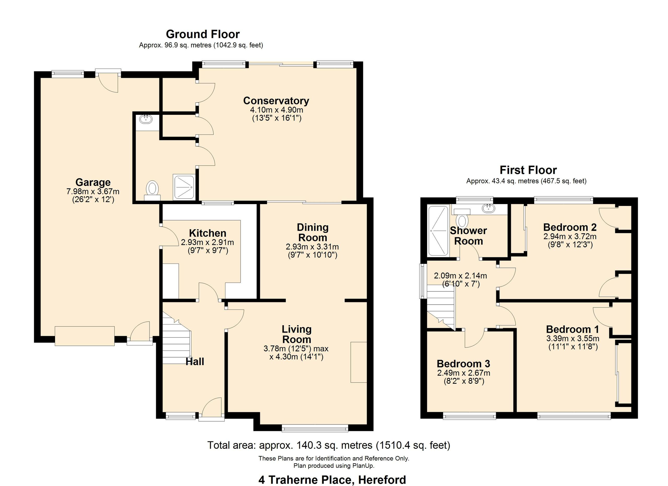 3 bed semi-detached house for sale in Traherne Place, Hereford - Property floorplan