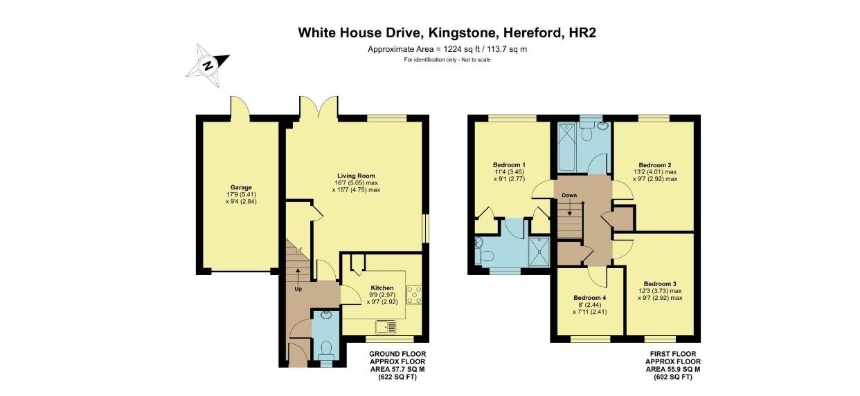 4 bed detached house for sale in White House Drive, Hereford - Property floorplan