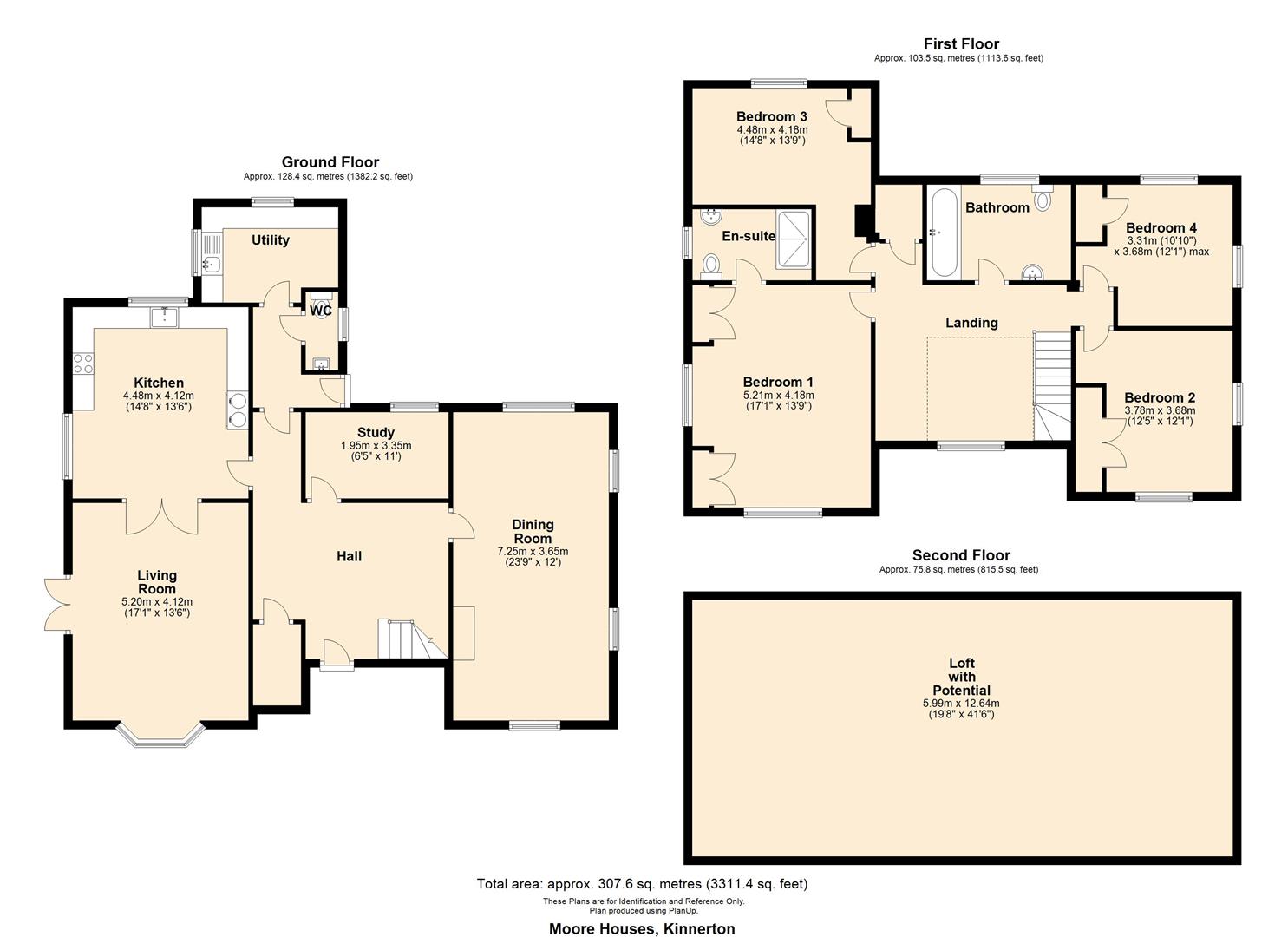 4 bed detached house for sale in Kinnerton, Presteigne - Property floorplan