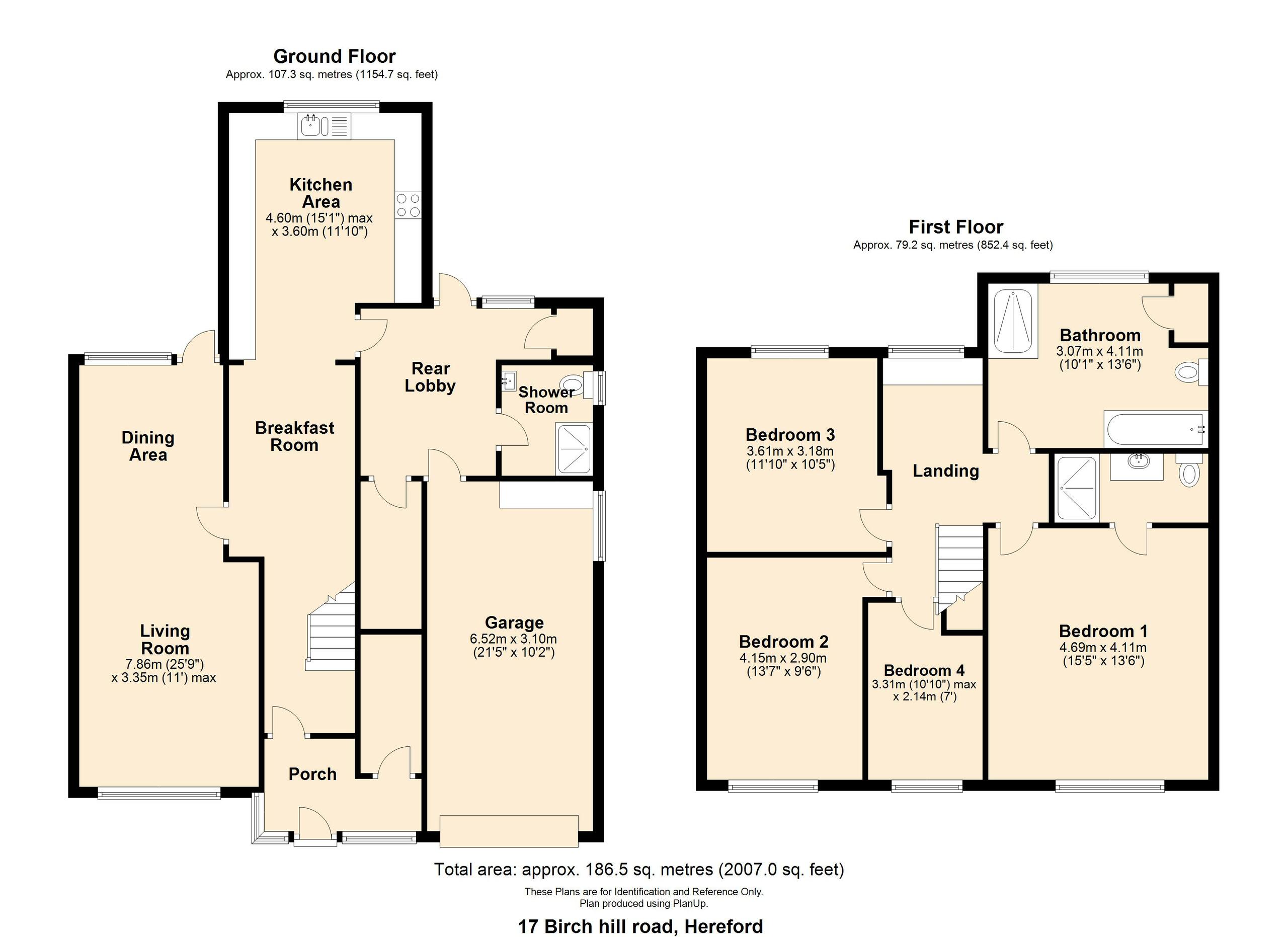 4 bed semi-detached house for sale in Birch Hill Road, Hereford - Property floorplan