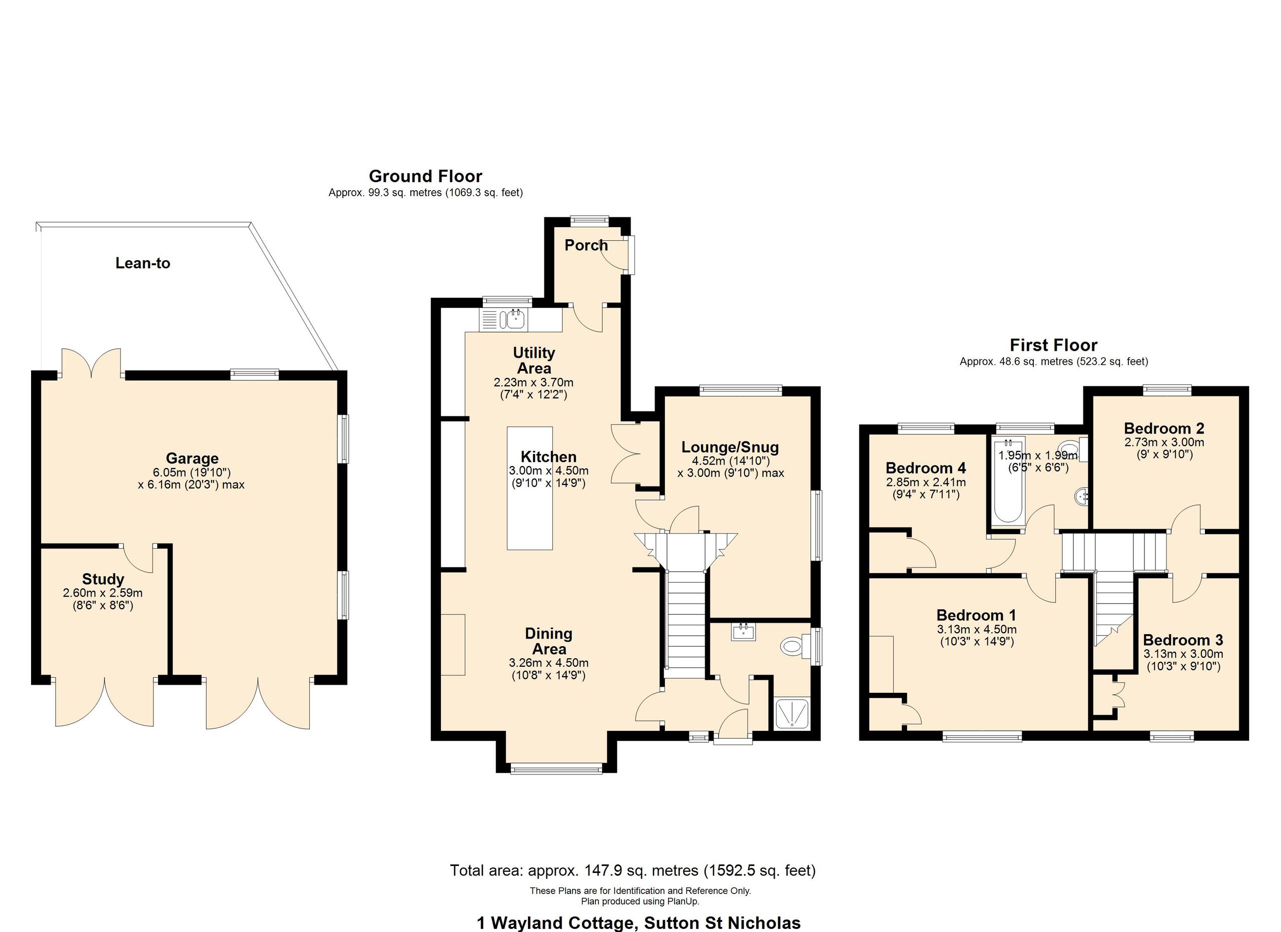 4 bed semi-detached house for sale in Shelwick, Hereford - Property floorplan