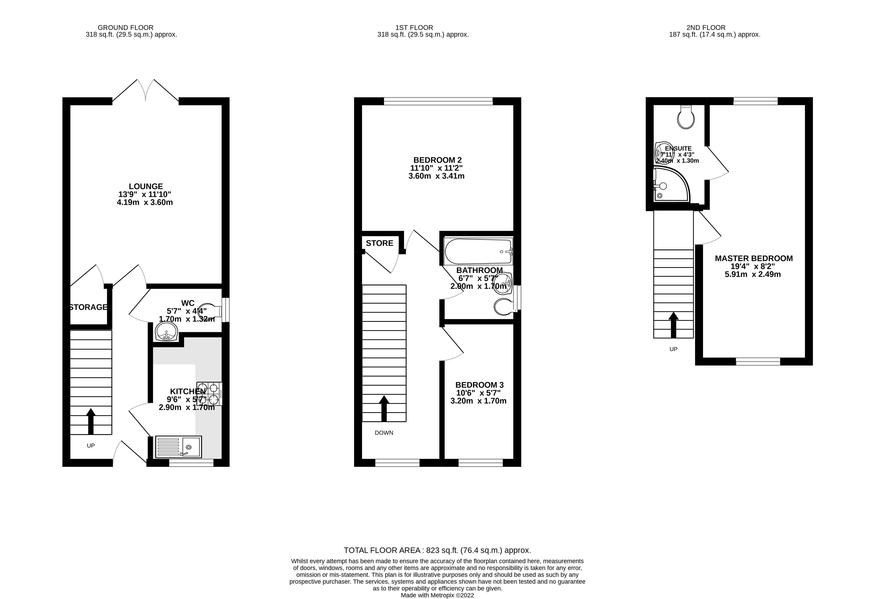 3 bed semi-detached house to rent in Wesley Road, Poole - Property floorplan