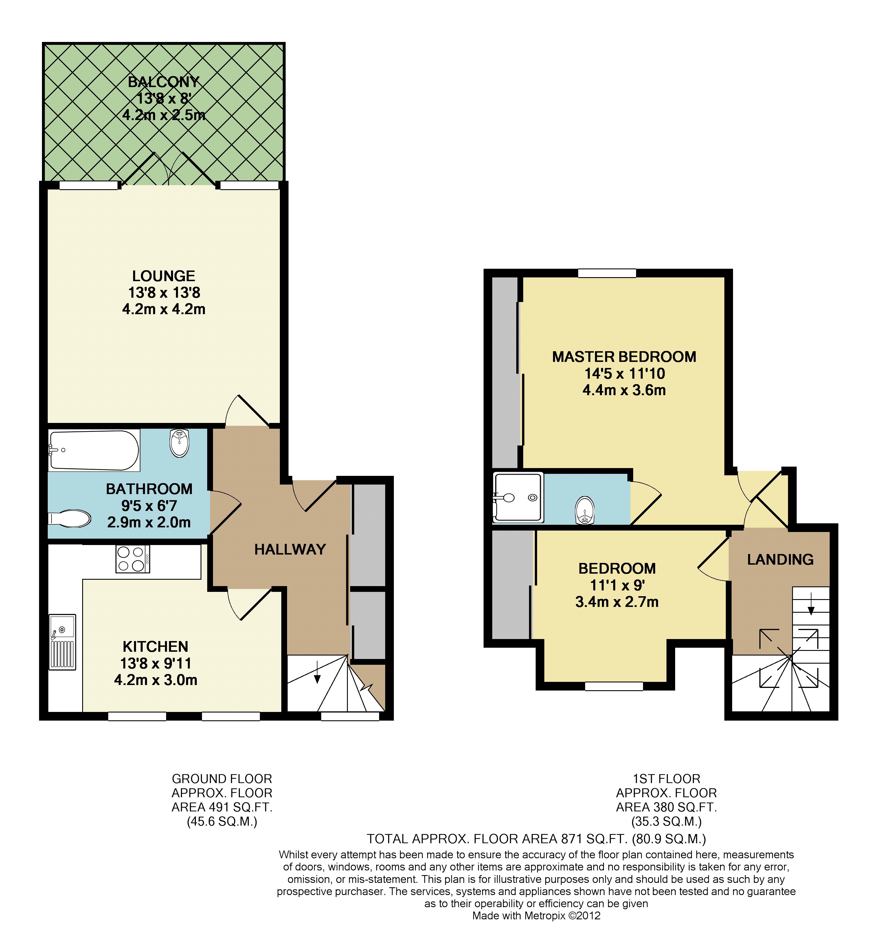 2 bed maisonette to rent in Spencer Road, Bournemouth - Property floorplan