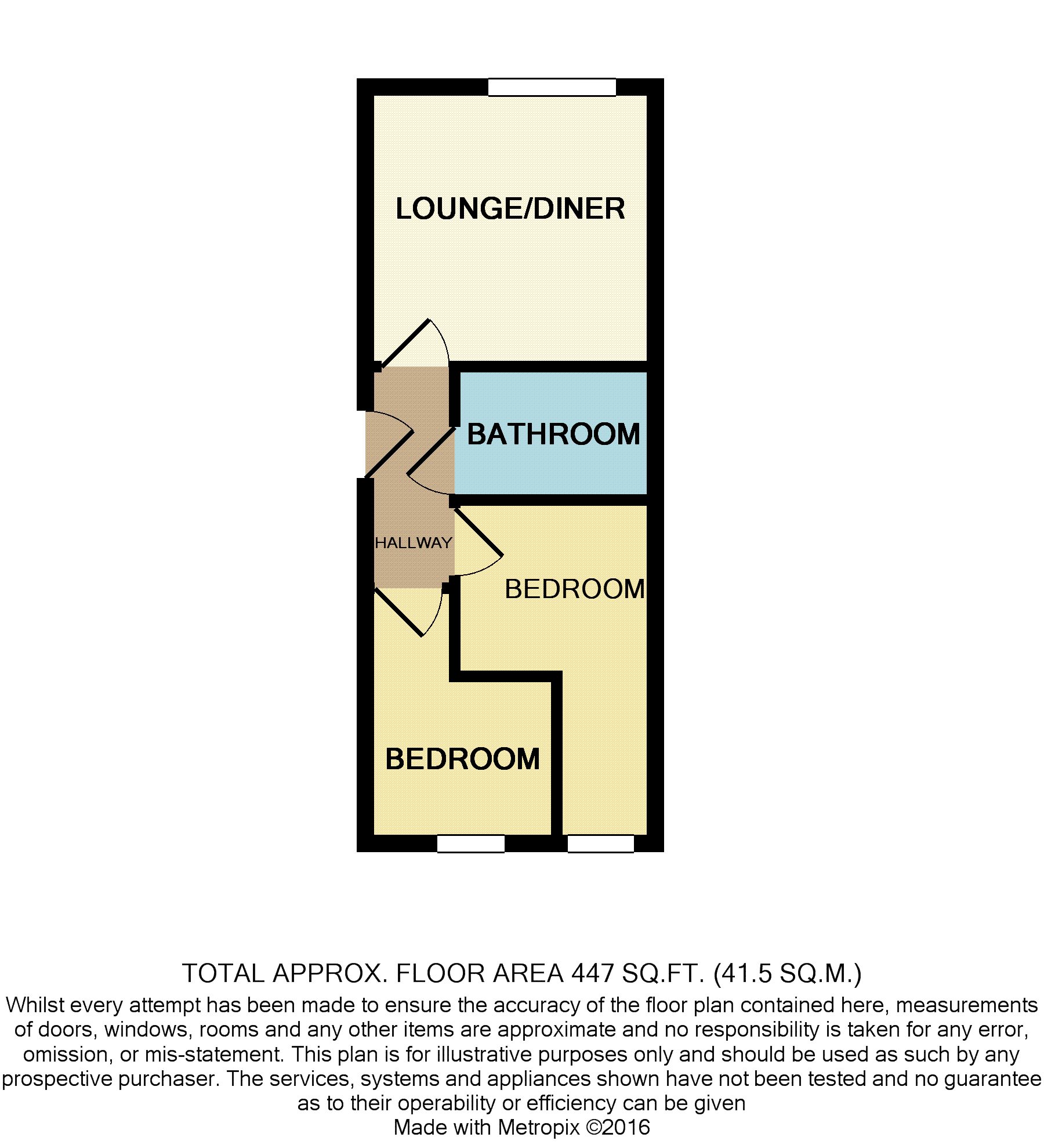 2 bed flat to rent in Christchurch Road, Bournemouth - Property floorplan