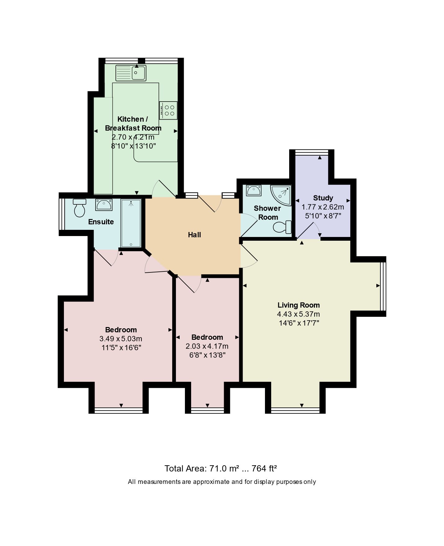 2 bed flat to rent in Denewood Road, Bournemouth - Property floorplan