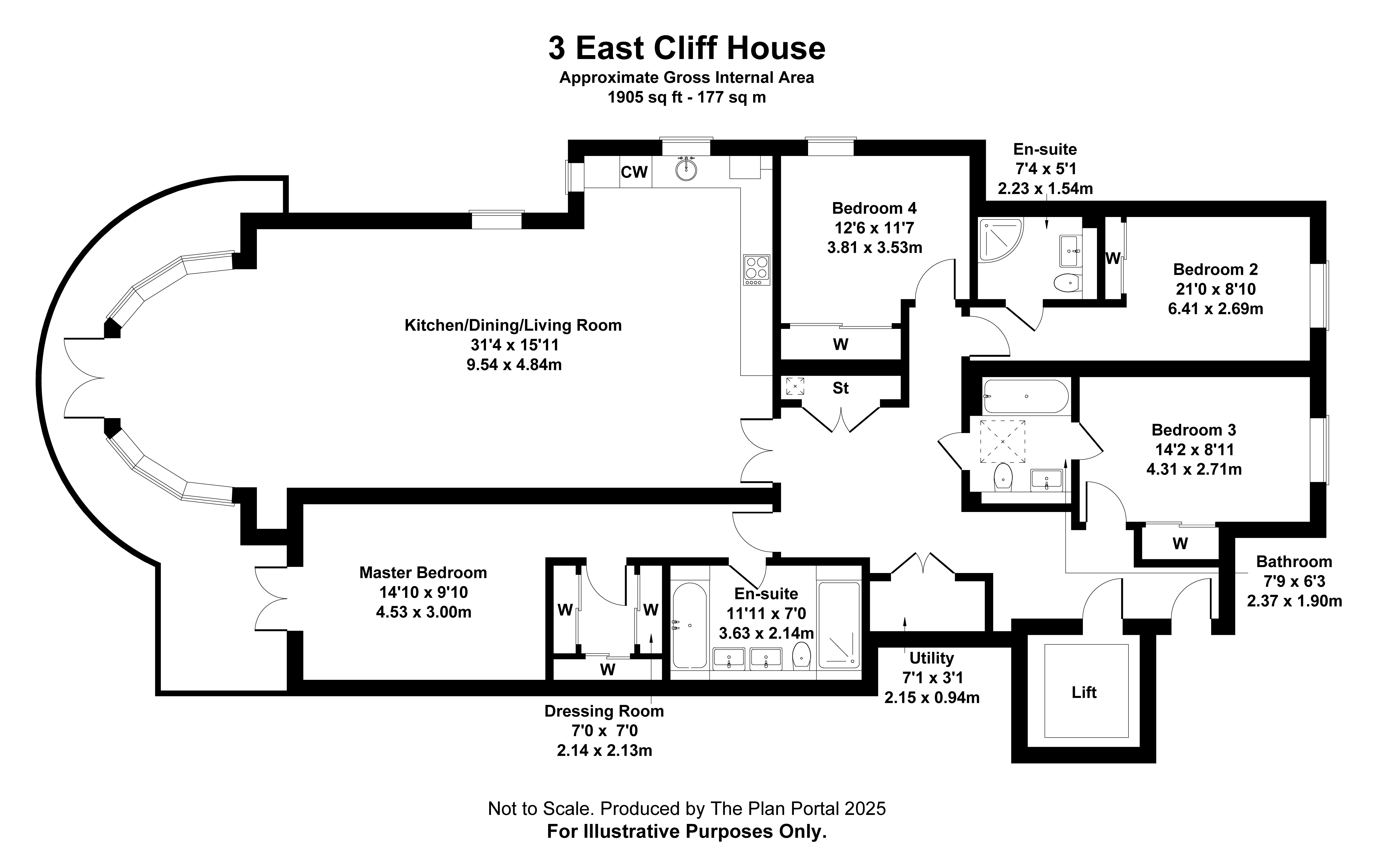 4 bed flat to rent in East Overcliff Drive, Bournemouth - Property floorplan