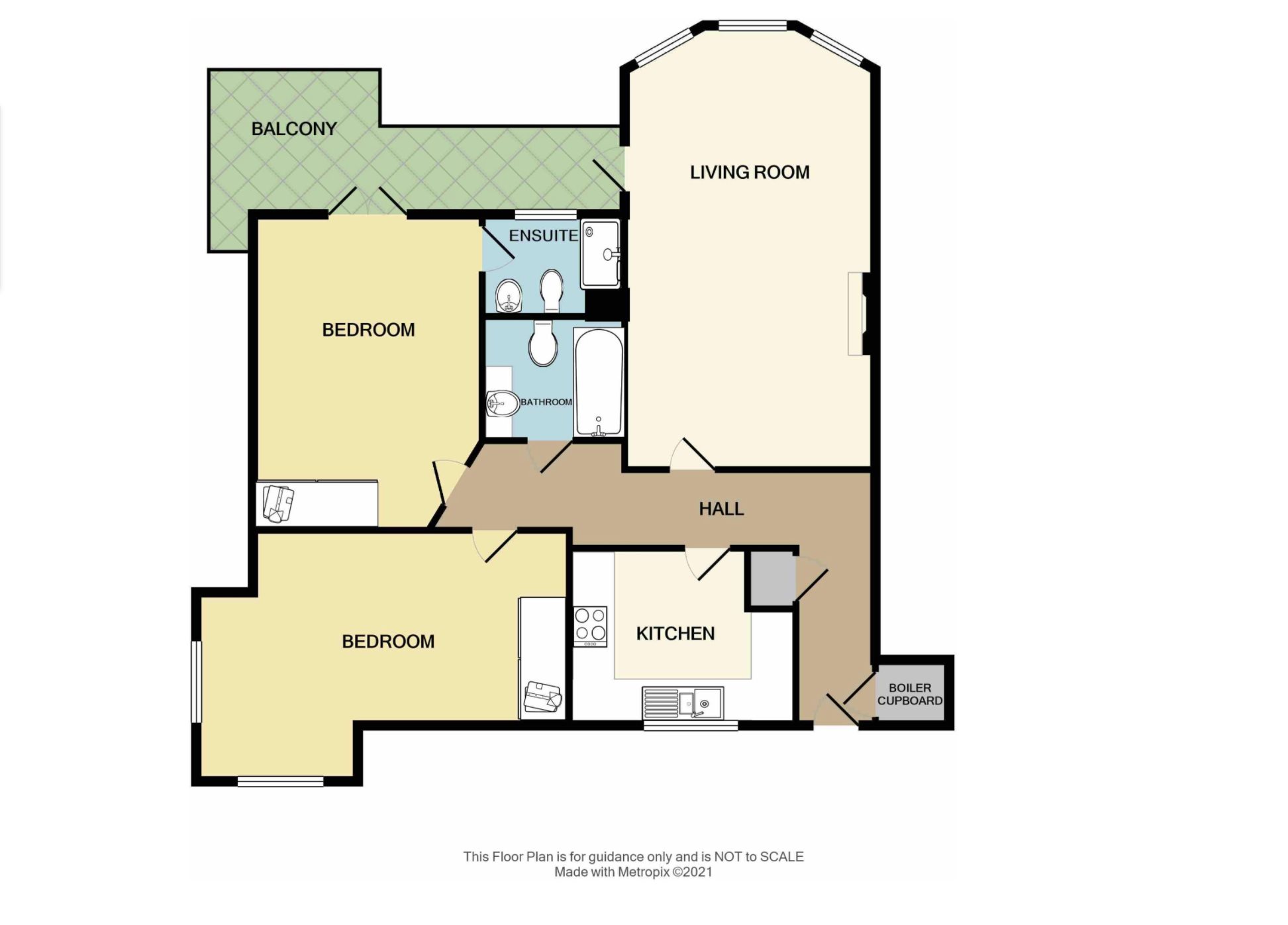 2 bed flat to rent in Knyveton Road, Bournemouth - Property floorplan