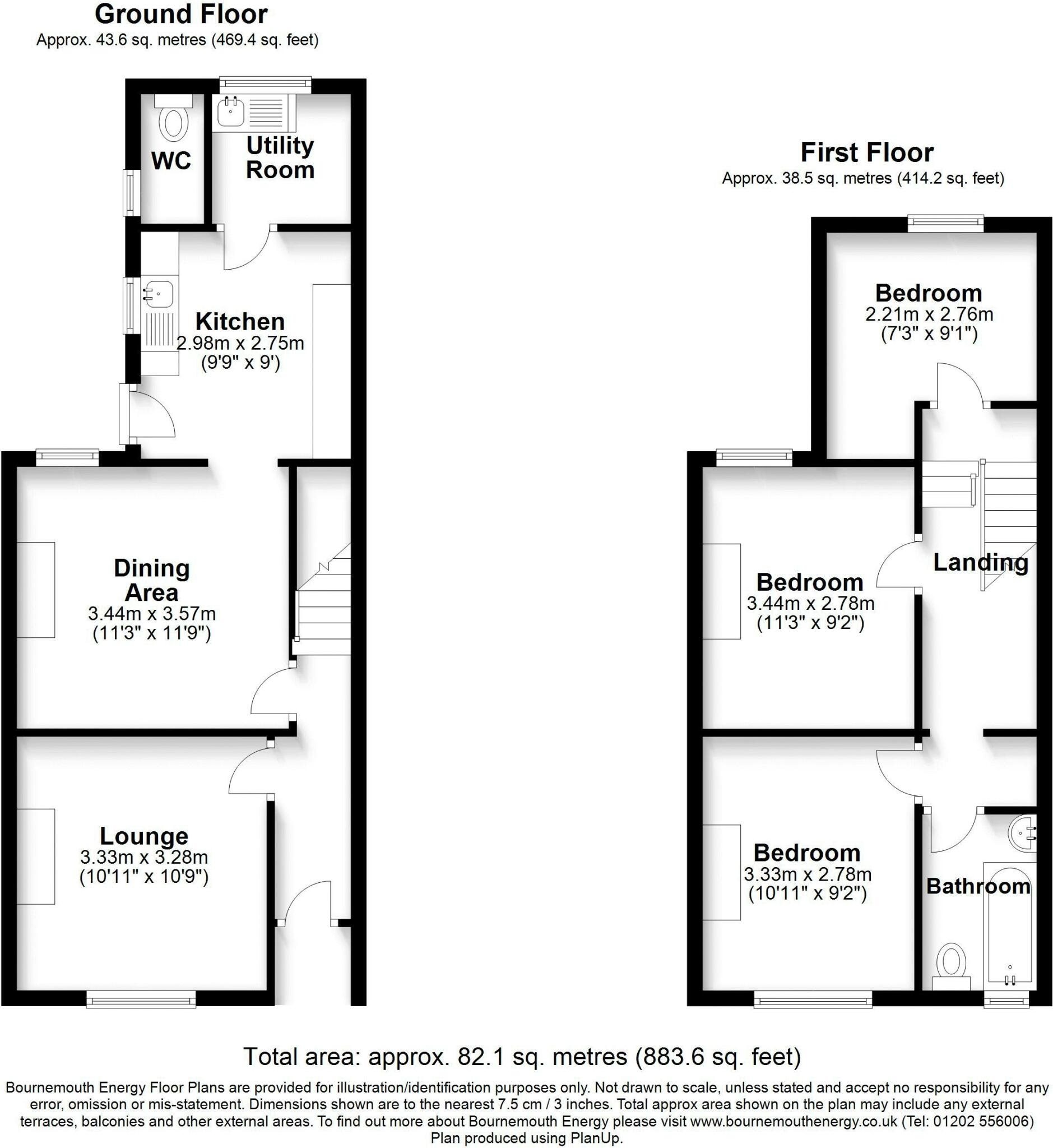 3 bed semi-detached house to rent in Gwynne Road, Poole - Property floorplan