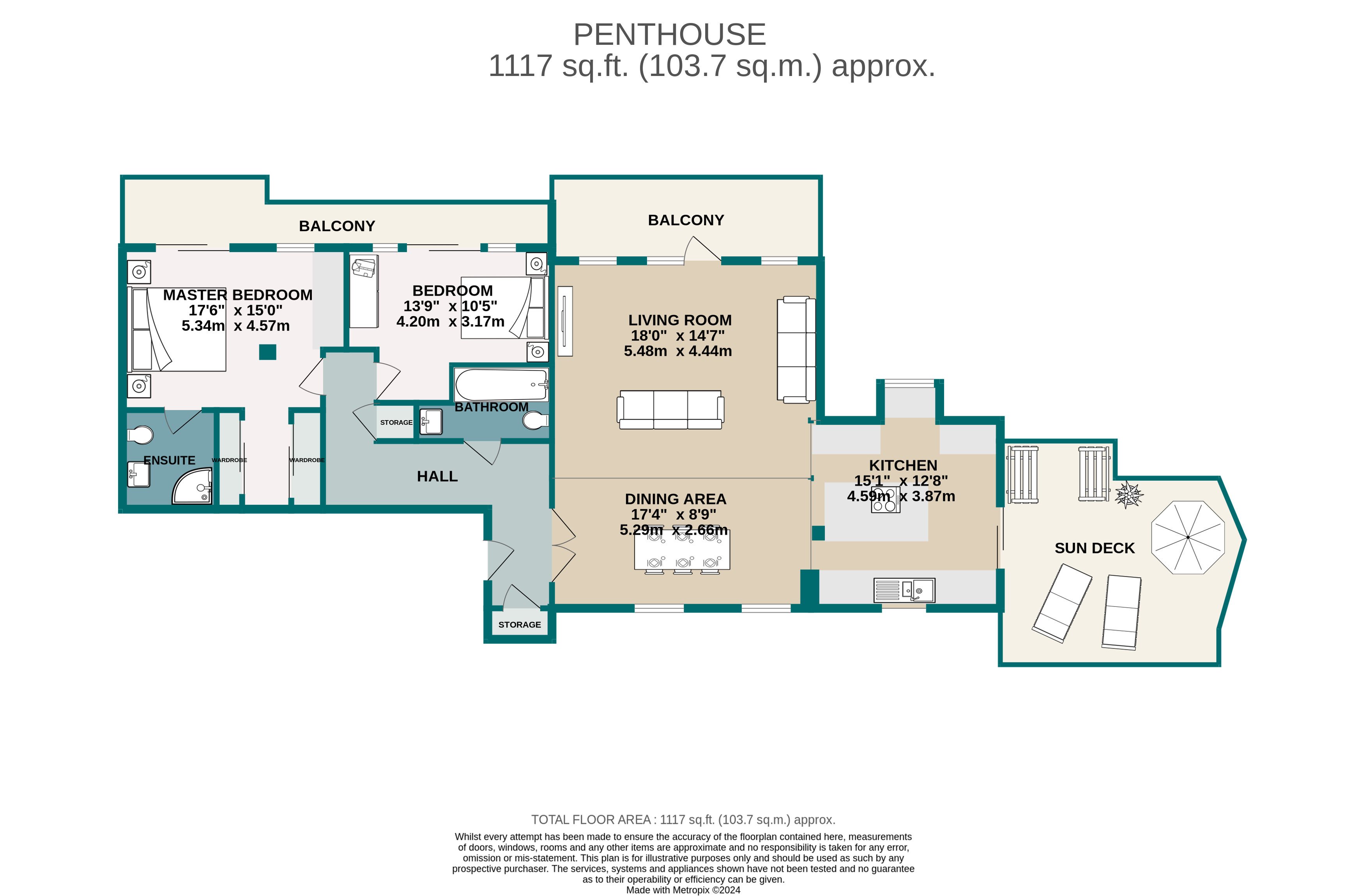 2 bed flat for sale in Honeycombe Beach, Honeycombe Chine - Property floorplan