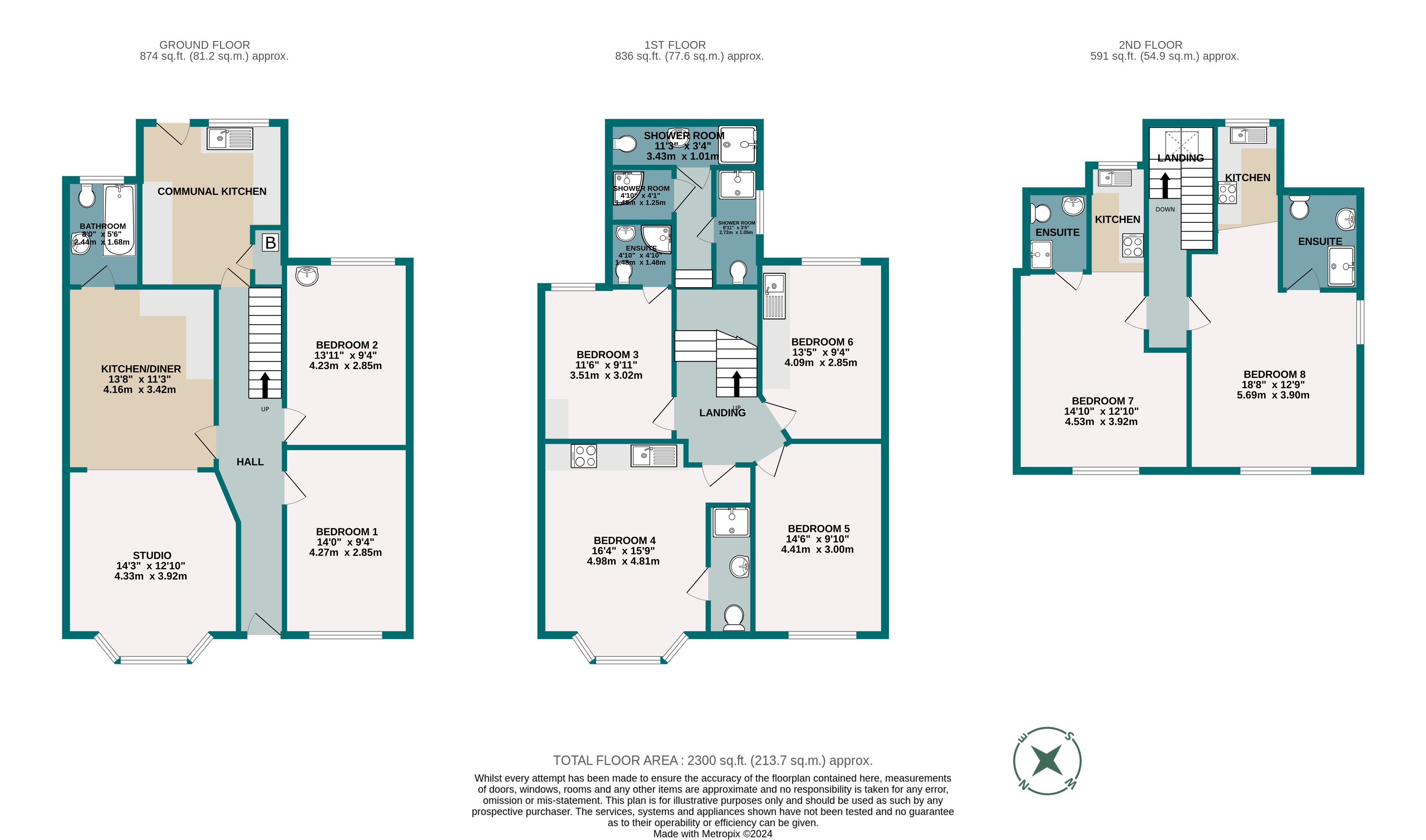 9 bed for sale in Lytton Road, Bournemouth - Property floorplan