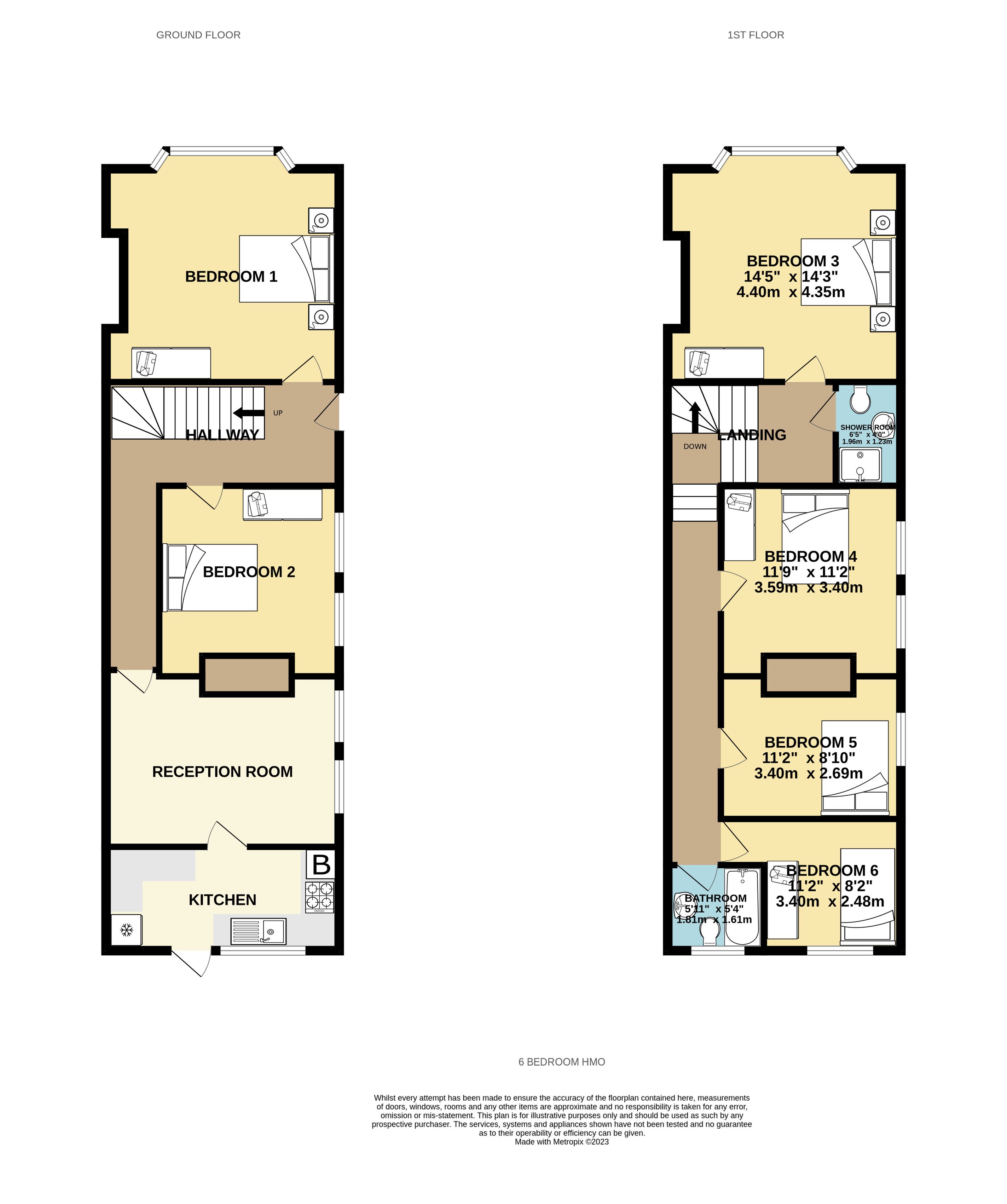 6 bed house for sale in Queensland Road, Bournemouth - Property floorplan