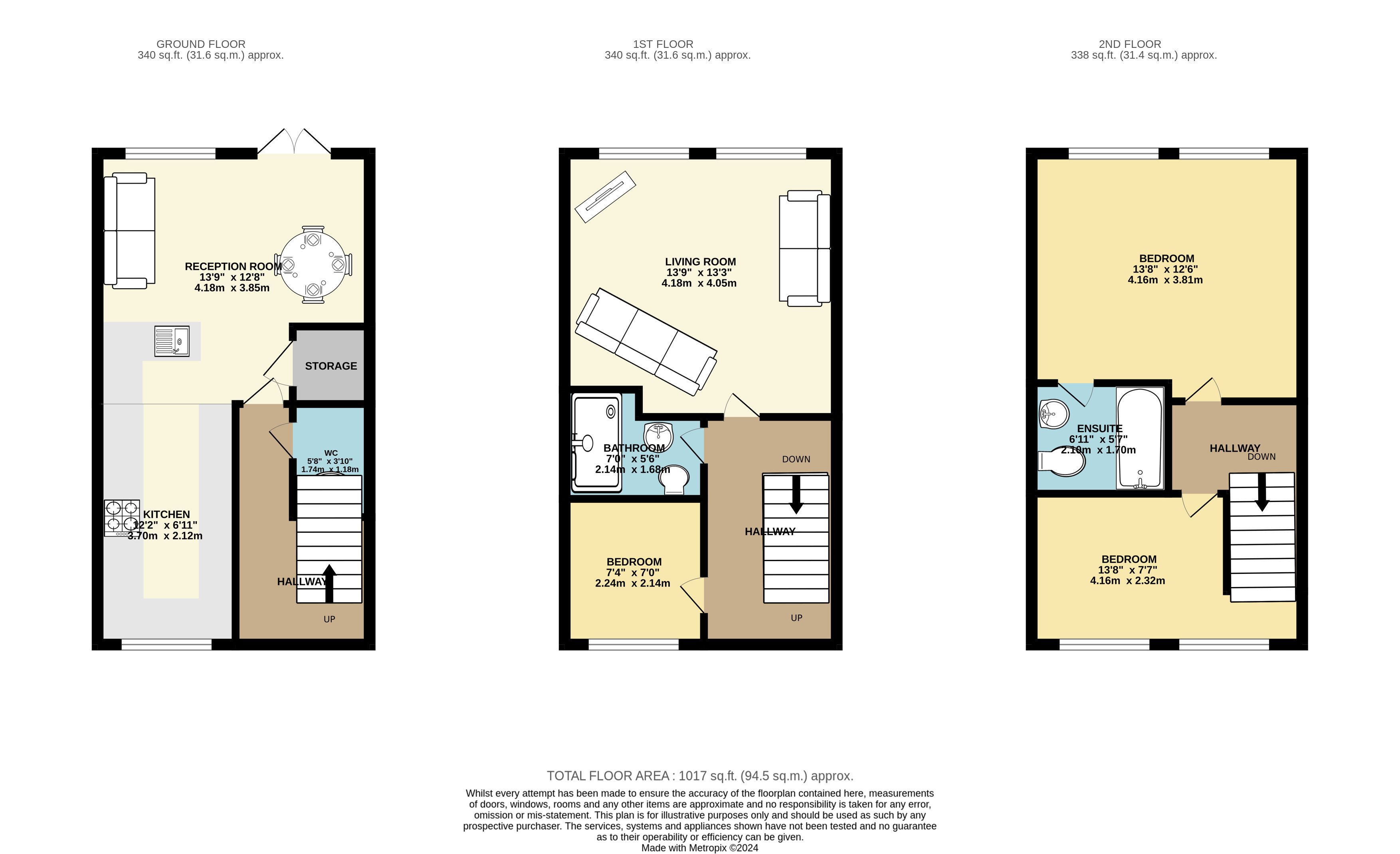 4 bed town house for sale in Queens Road - Property floorplan