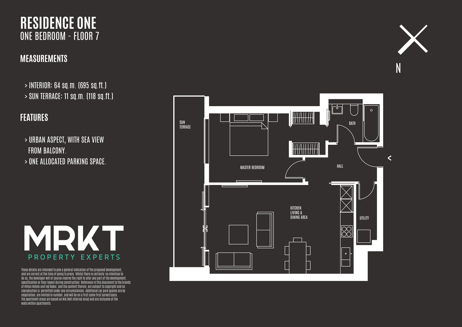 1 bed flat for sale in Terrace Mount, Terrace Road - Property floorplan