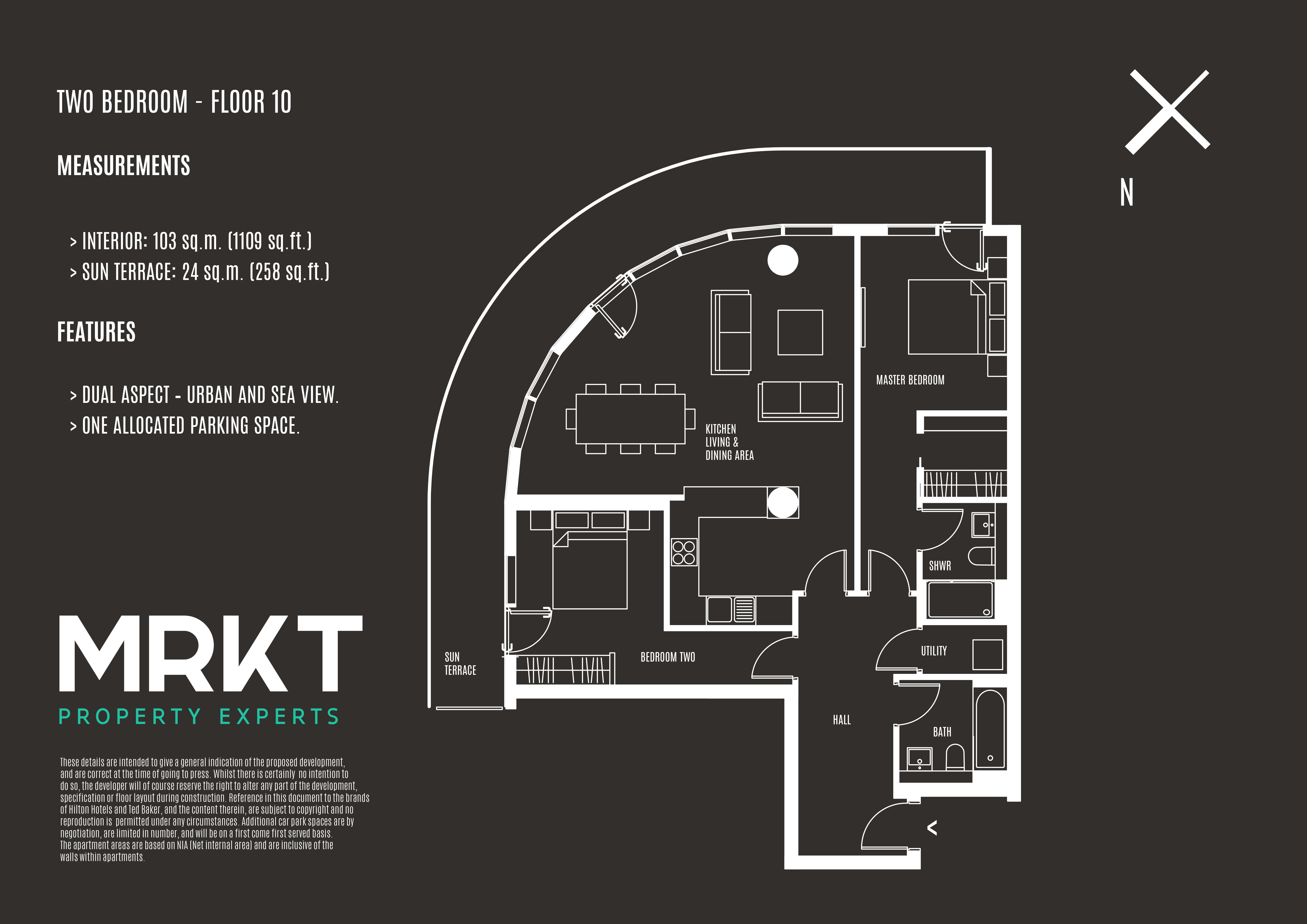 2 bed flat for sale in Terrace Road, Bournemouth - Property floorplan