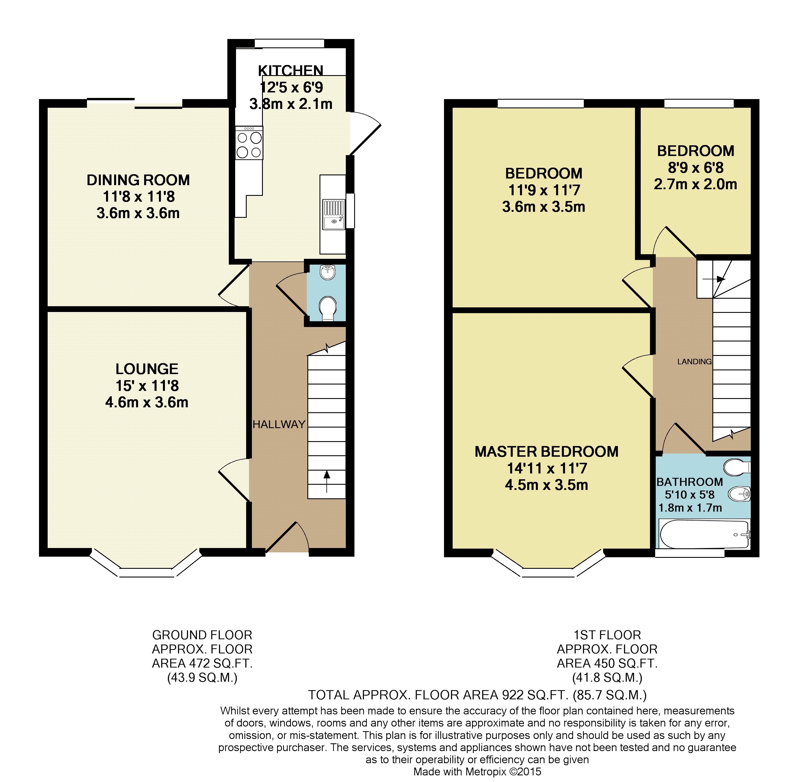 3 bed detached house for sale in Cheltenham Road, Parkstone - Property floorplan