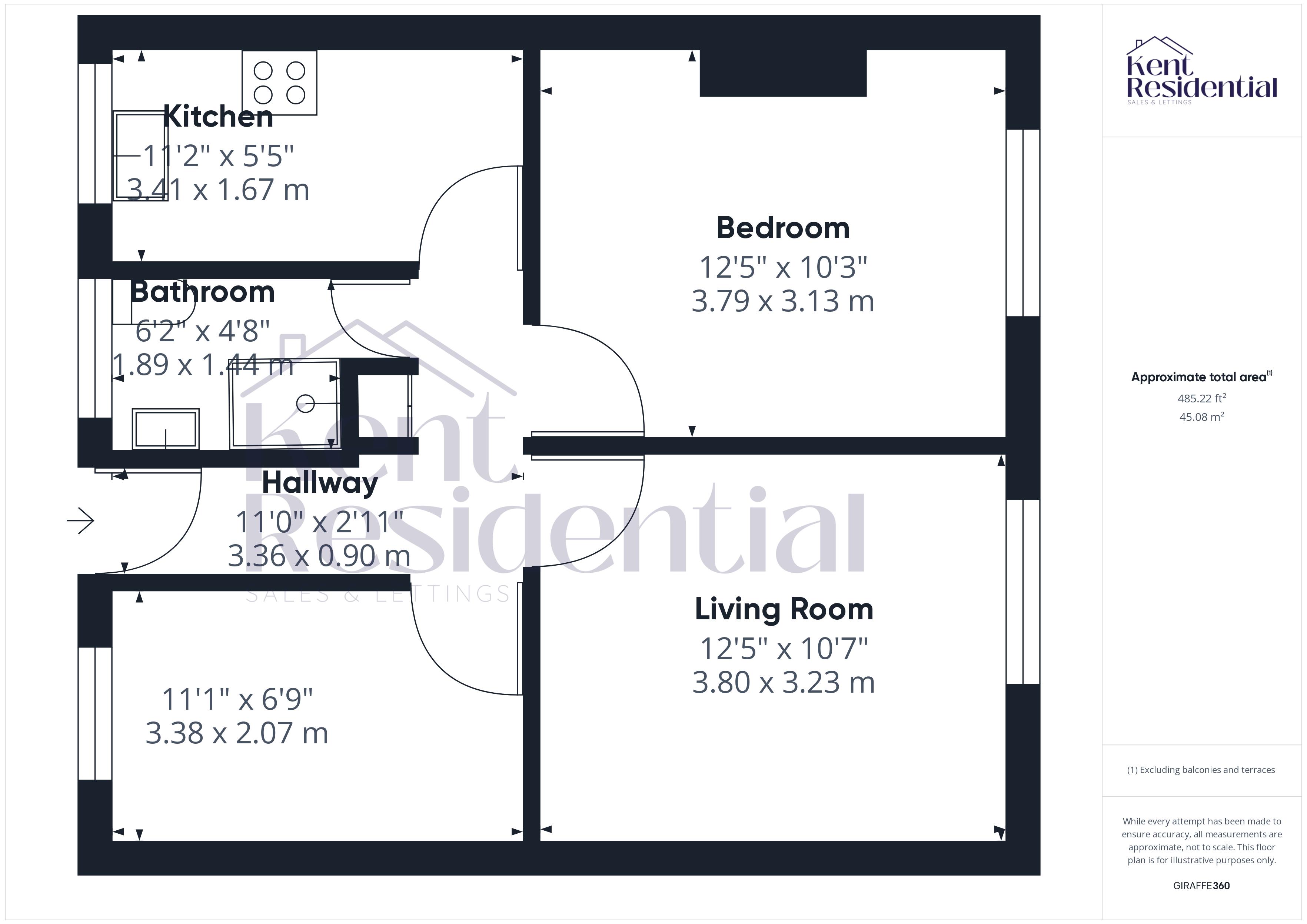 2 bed flat to rent in Alton Mews, Gillingham - Property floorplan