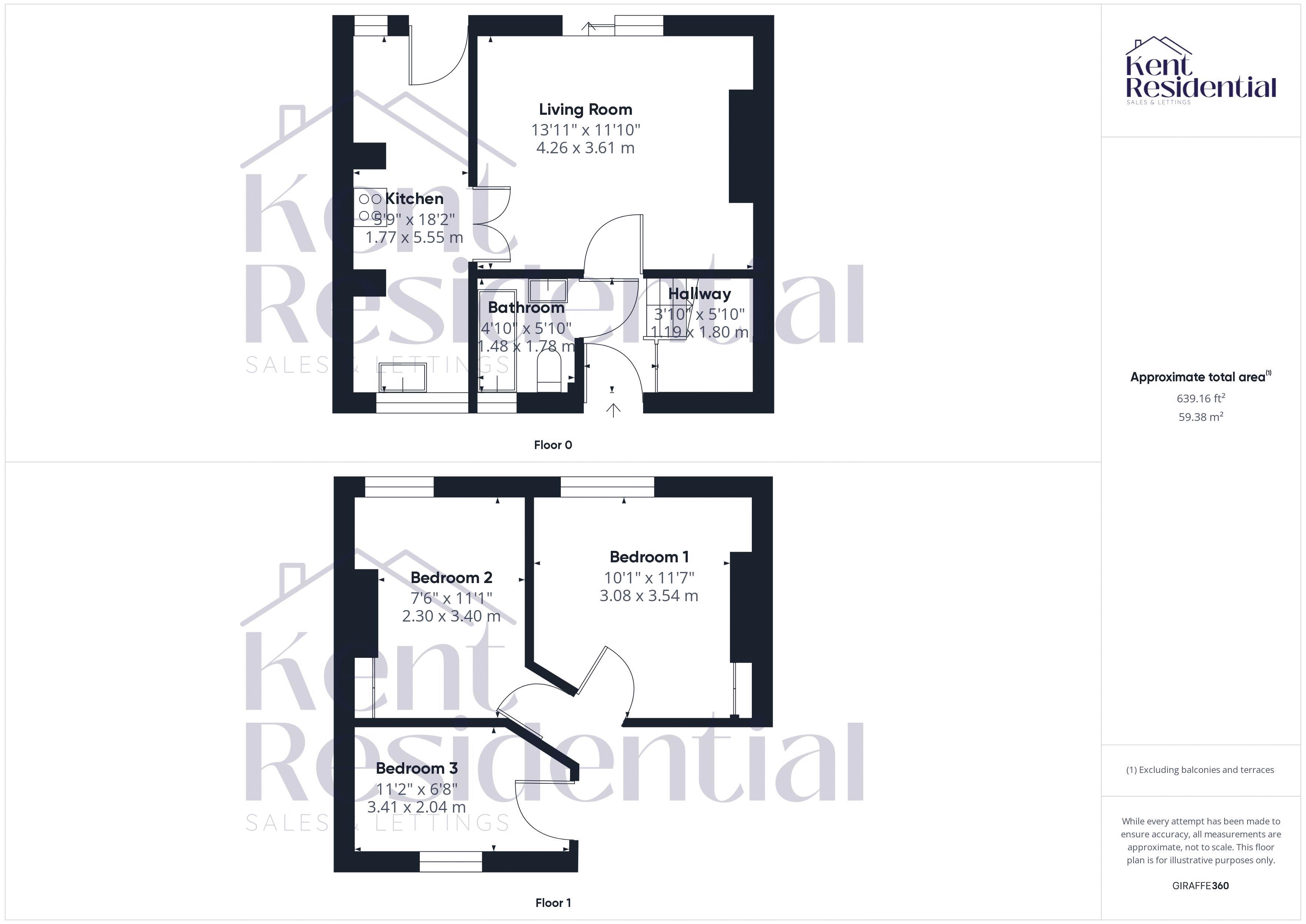 3 bed house to rent in Bridge Road, Gillingham - Property floorplan