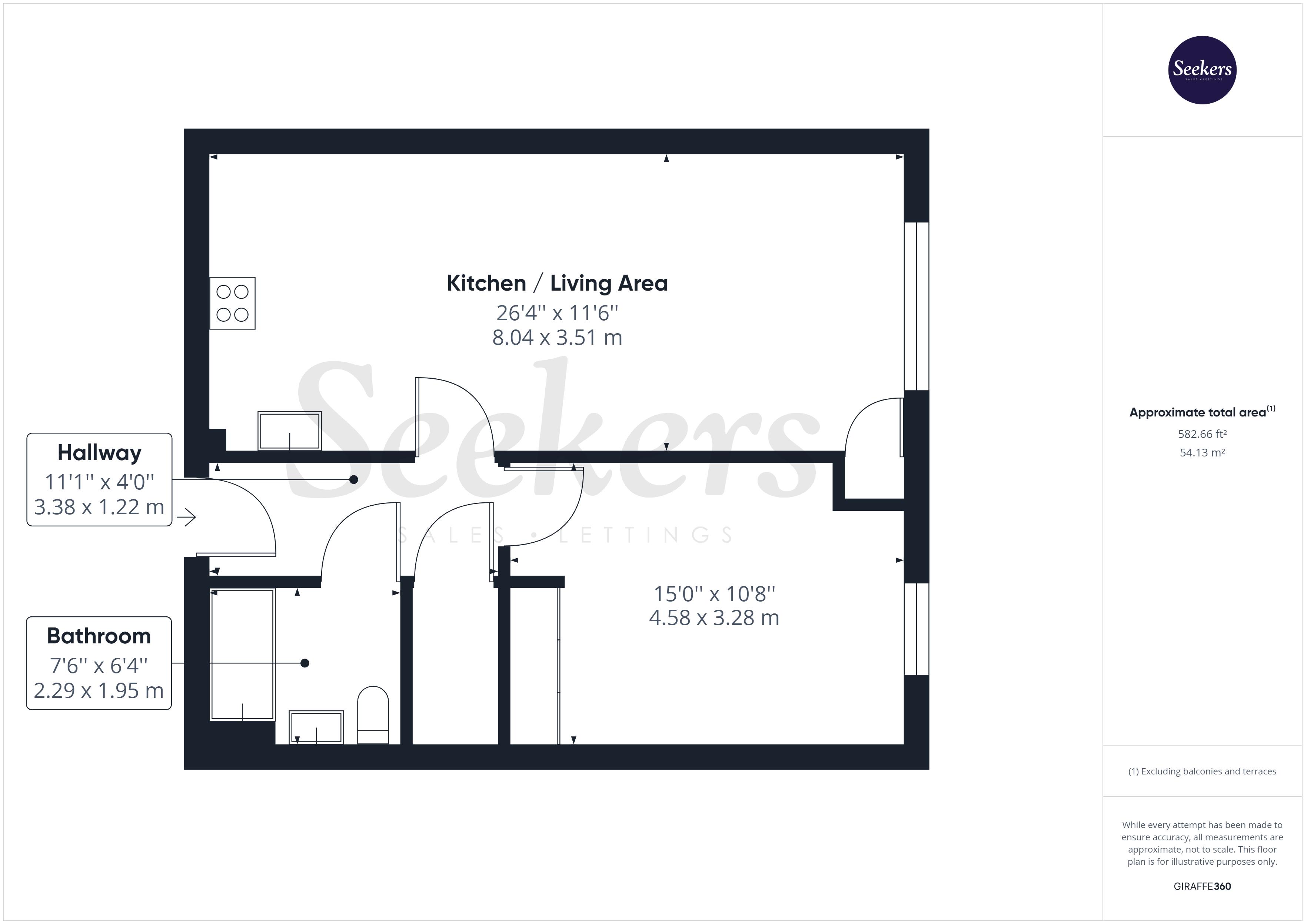 1 bed flat to rent in Mill Pond Place, Maidstone - Property floorplan