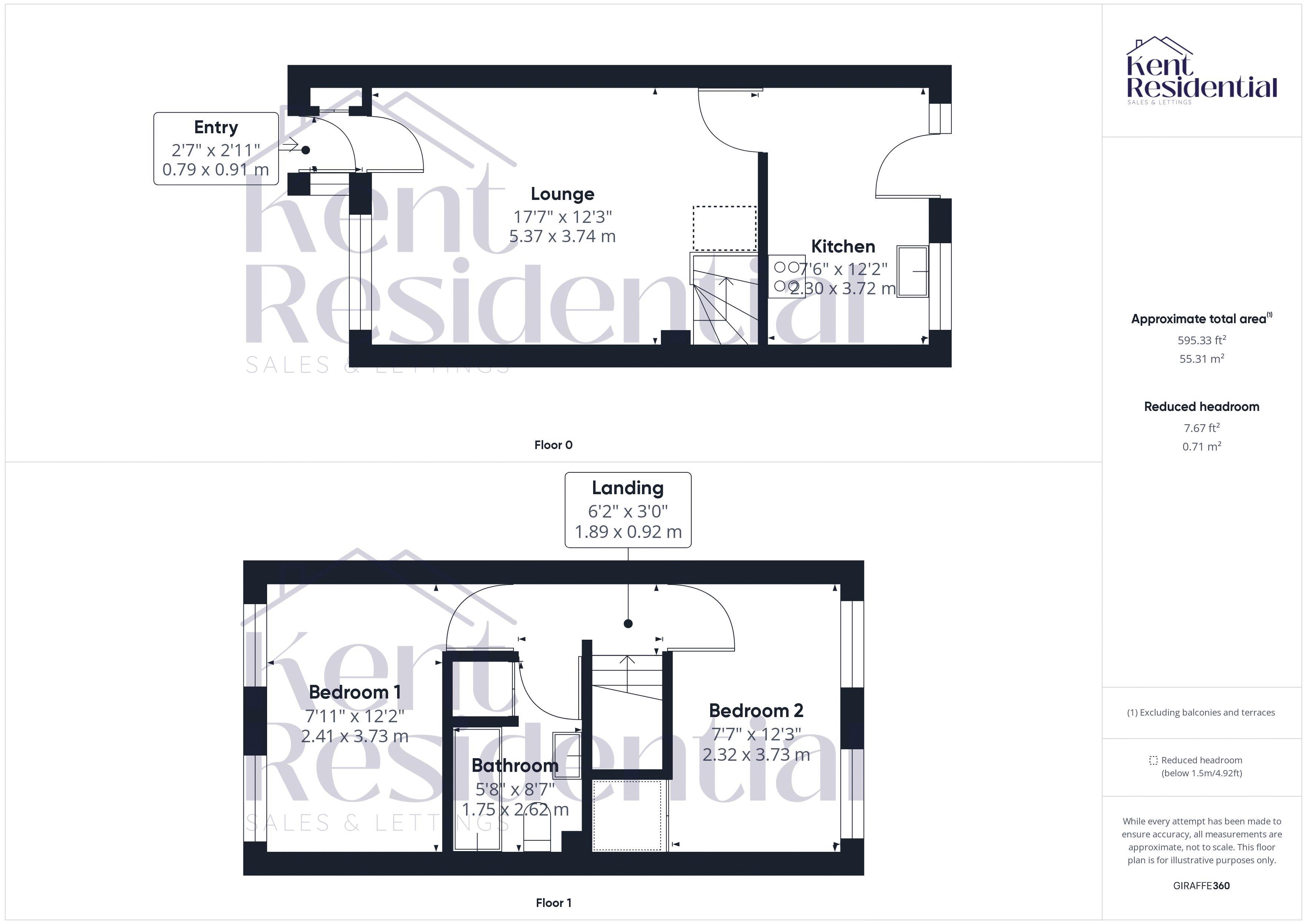 2 bed house to rent in Emsworth Grove, Maidstone - Property floorplan