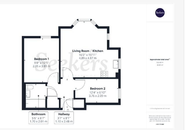 2 bed flat to rent in Furfield Chase, Maidstone - Property floorplan