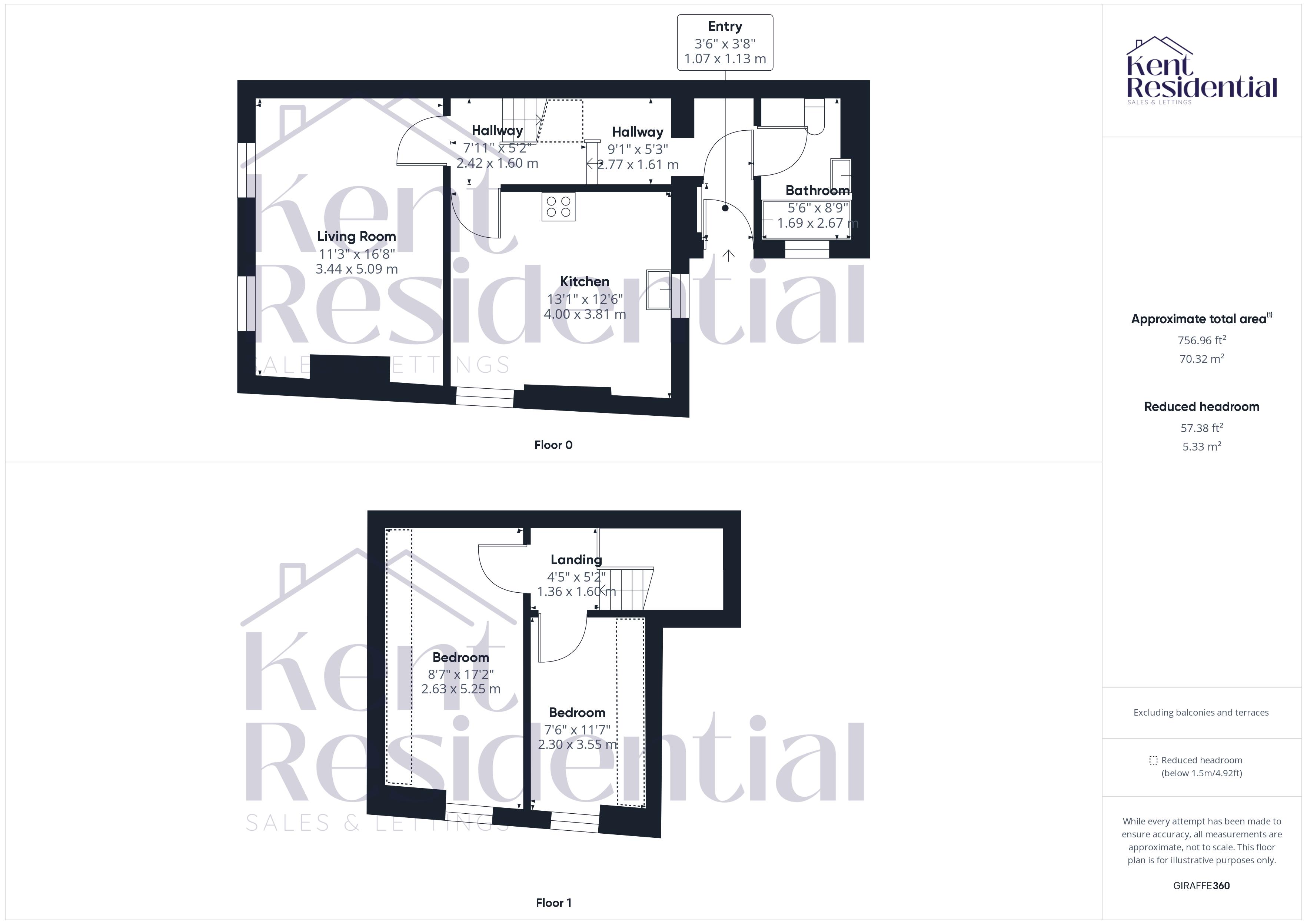 2 bed house for sale in Glanville Road, Rochester - Property floorplan