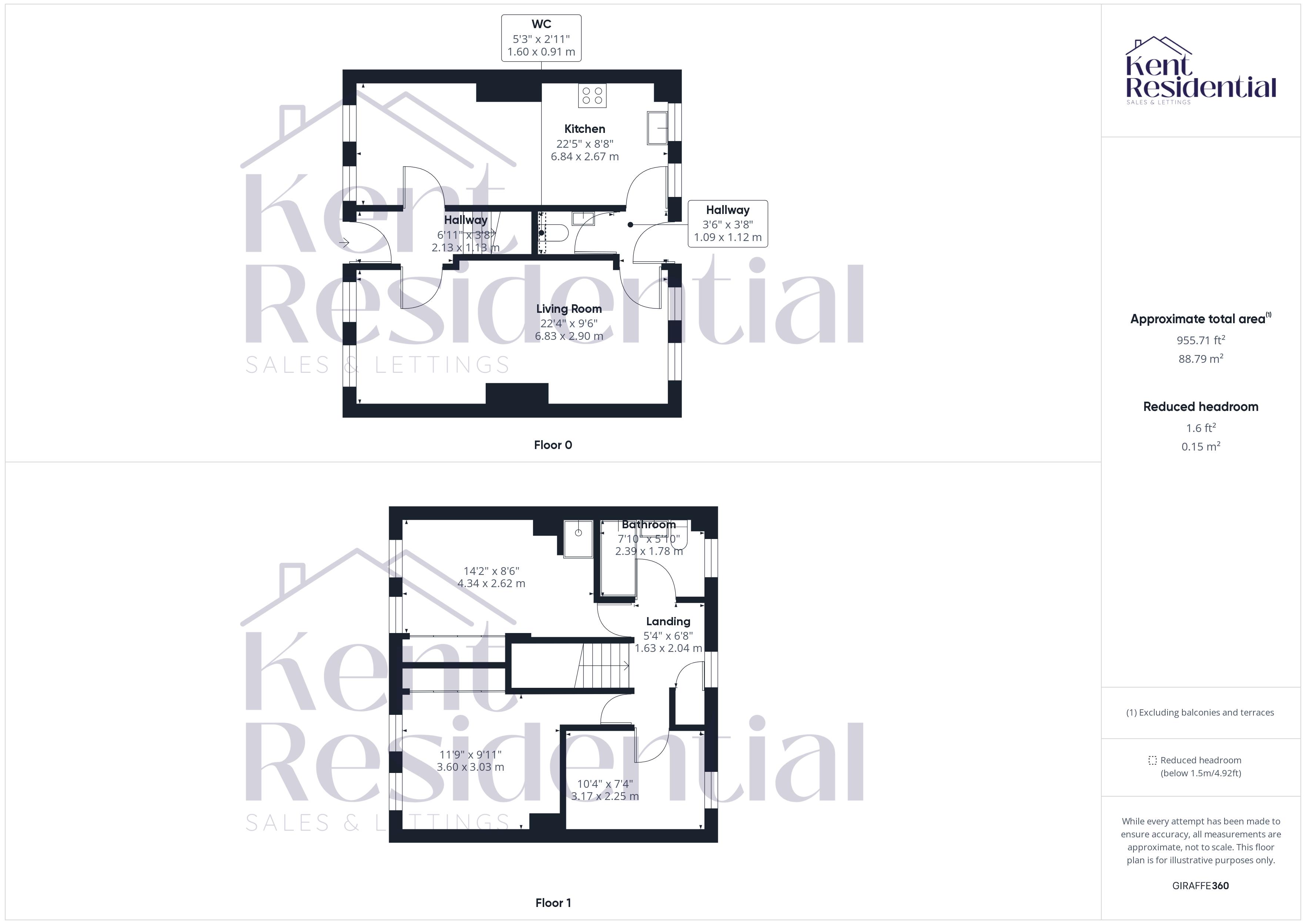 3 bed house to rent in East Row, Rochester - Property floorplan
