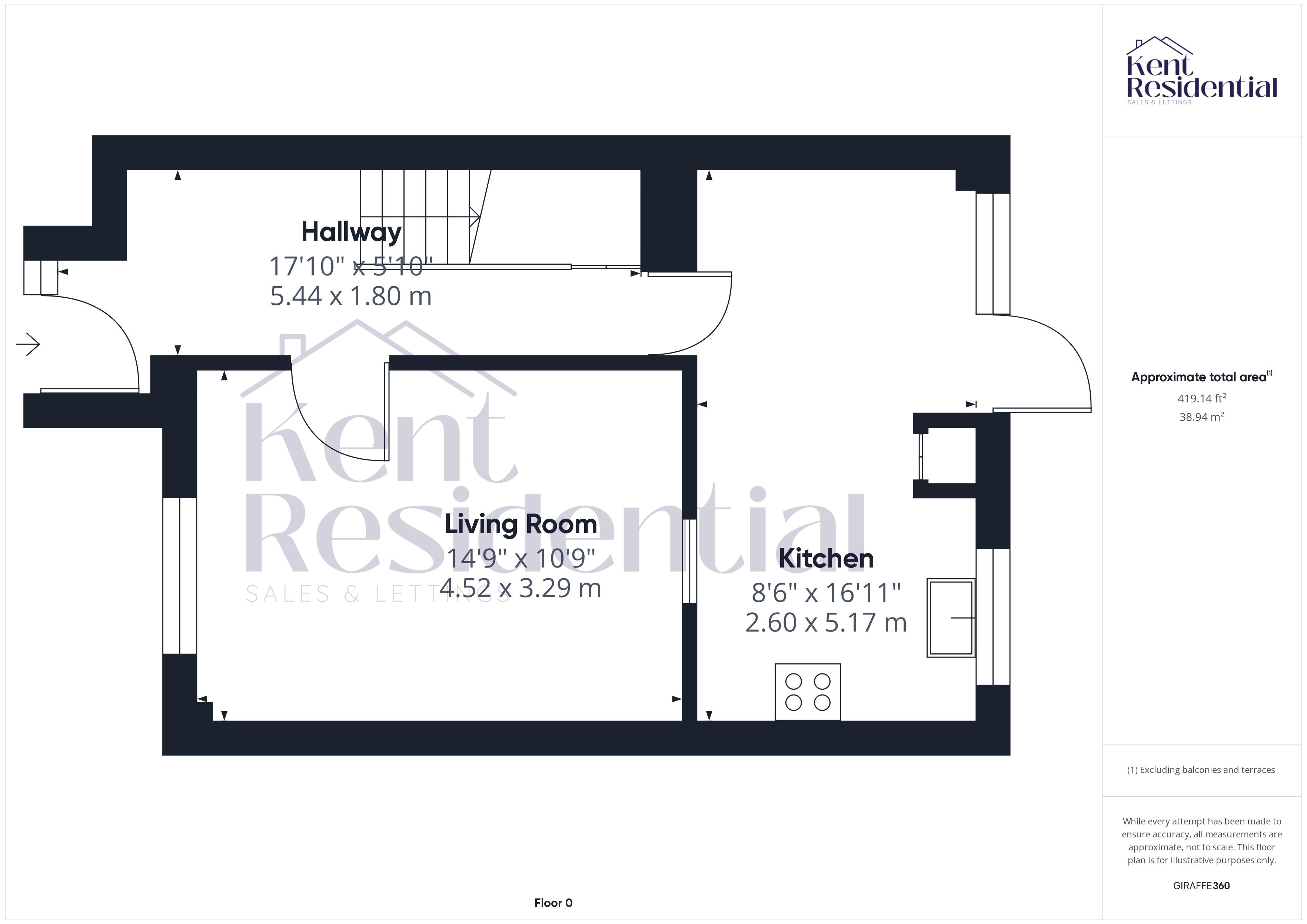 2 bed house for sale in Camden Close, Chatham - Property floorplan