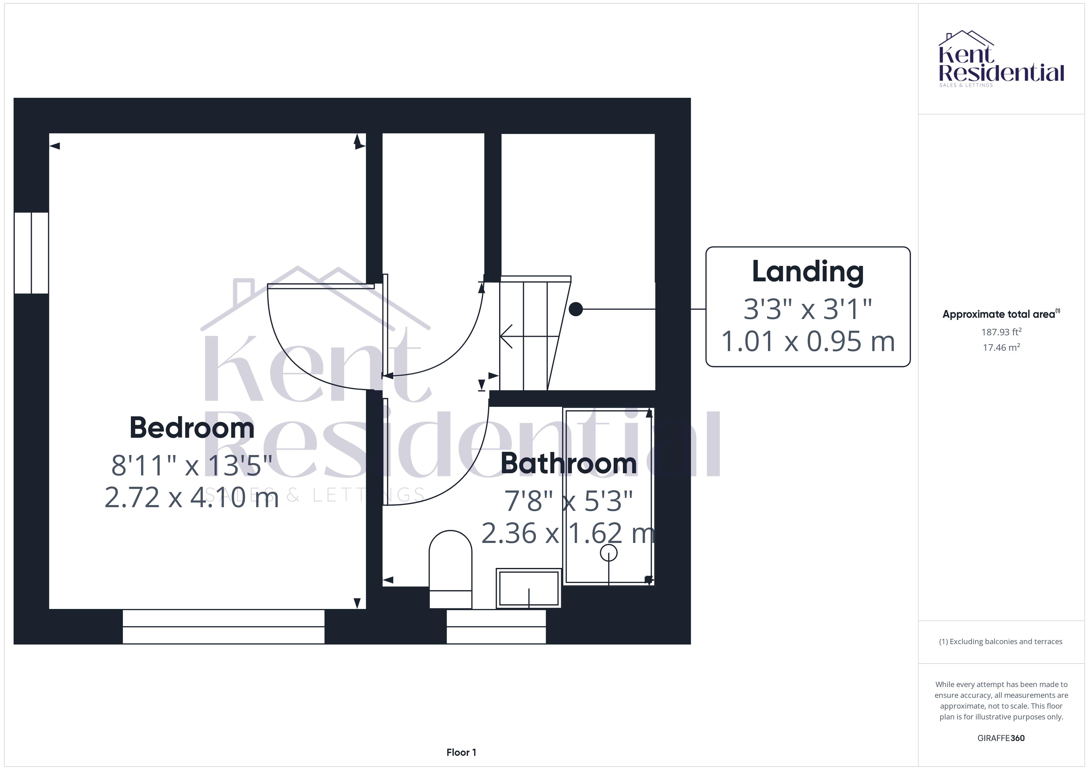 1 bed house for sale in Chaffinch Close, Chatham - Property floorplan