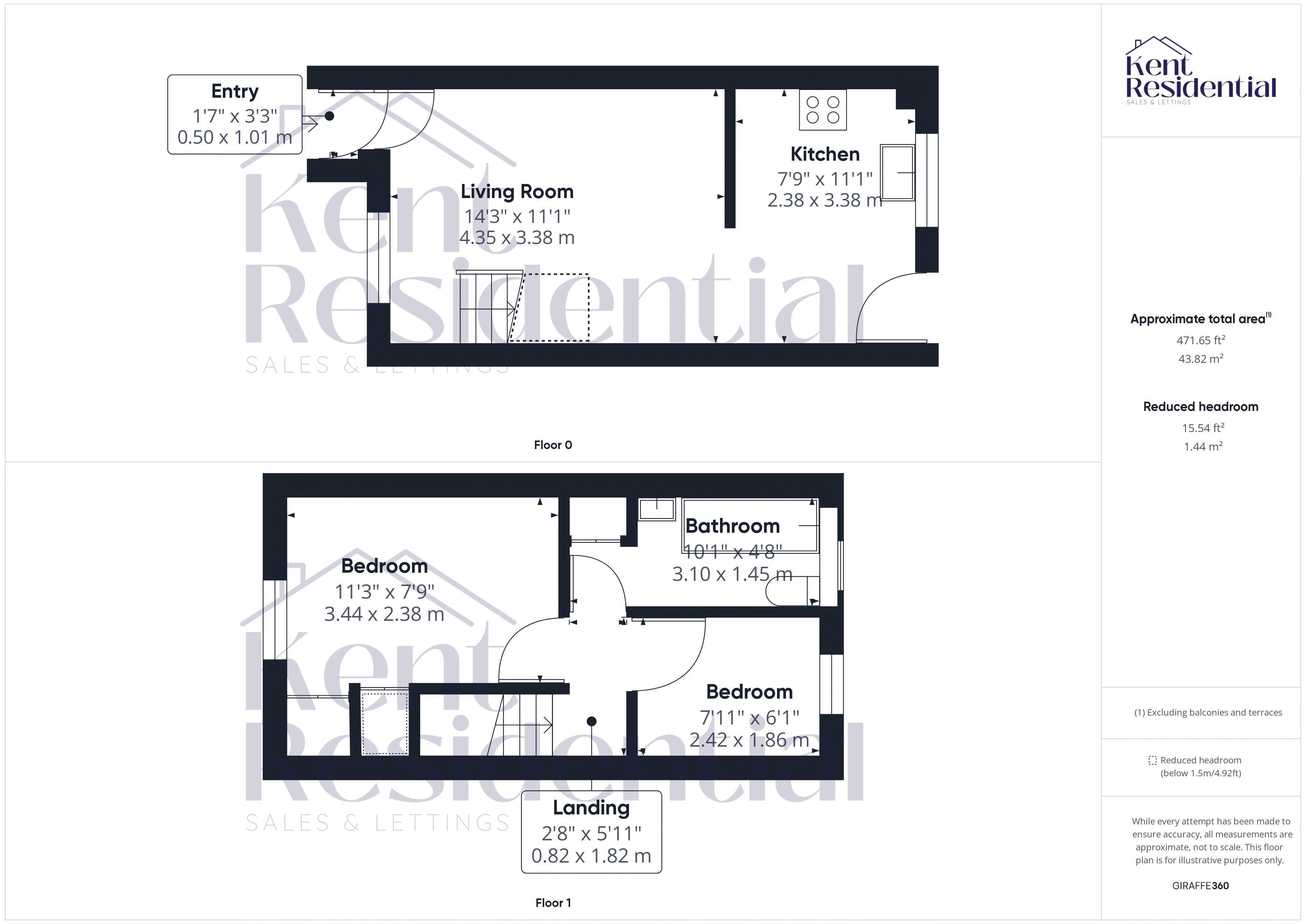 2 bed house to rent in Copse Hill, Leybourne - Property floorplan