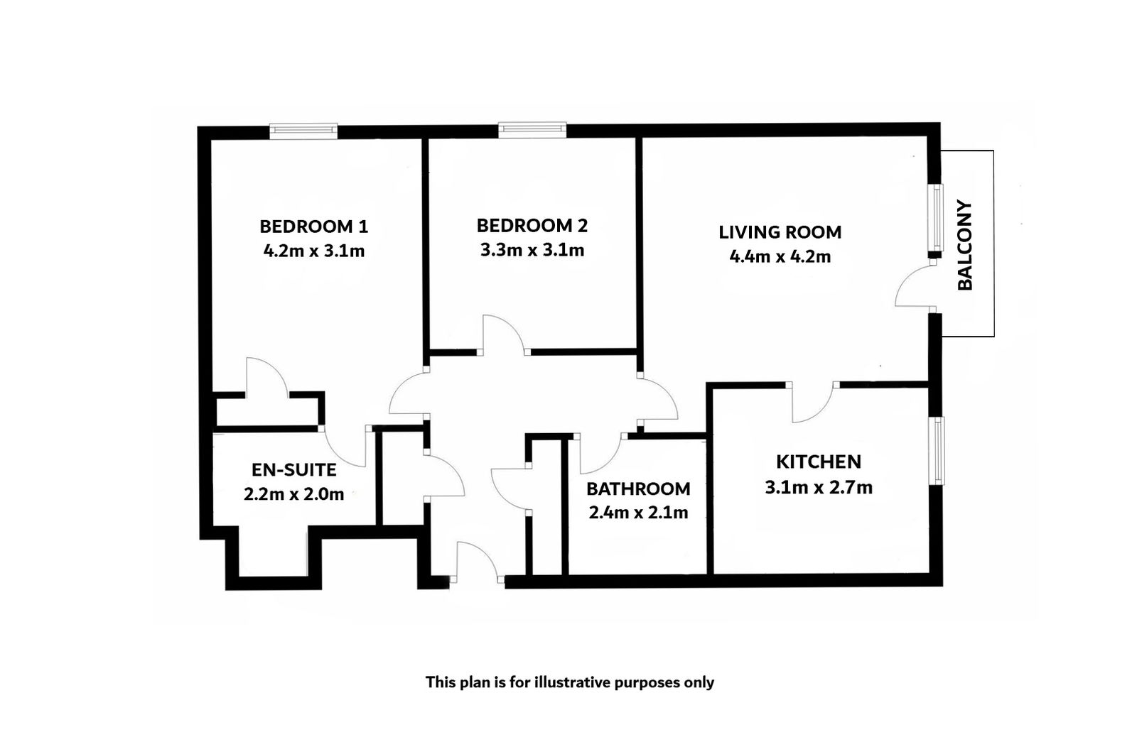 2 bed flat for sale in Slateford Gait, Edinburgh - Property floorplan