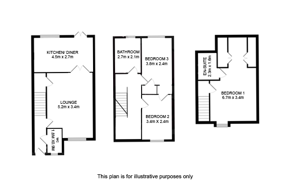 3 bed terraced house for sale in Birchfield Drive, Glasgow, G14 9FG - Property floorplan