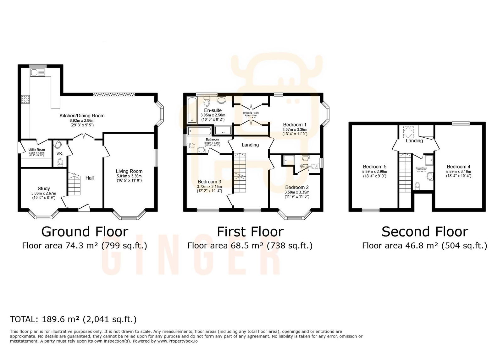 5 bed detached house for sale in Waterway Place, Bedford - Property floorplan