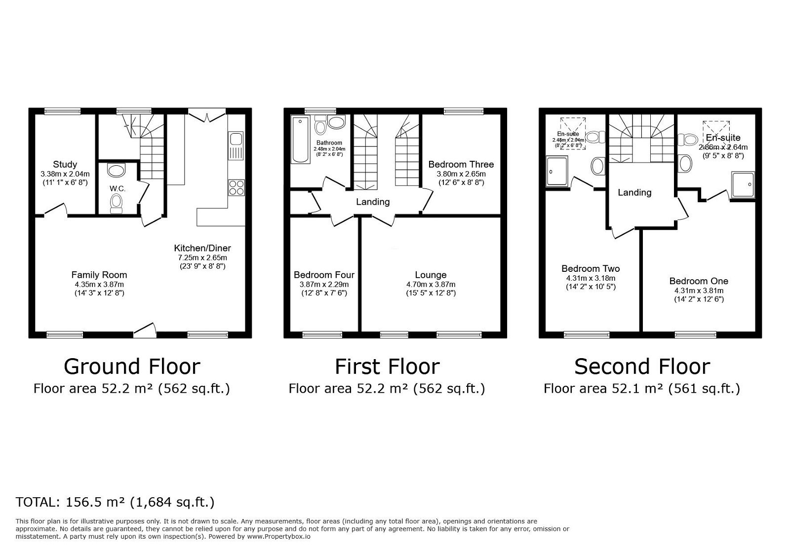 5 bed town house for sale in Southern Cross, Bedford - Property floorplan