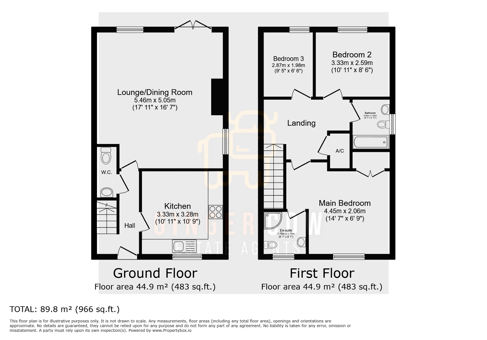 3 bed detached house for sale in Falcon Field, Bedford - Property floorplan