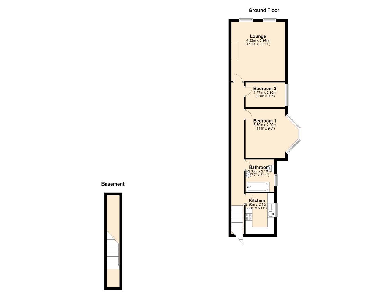 2 bed flat to rent in Birmingham Road 6