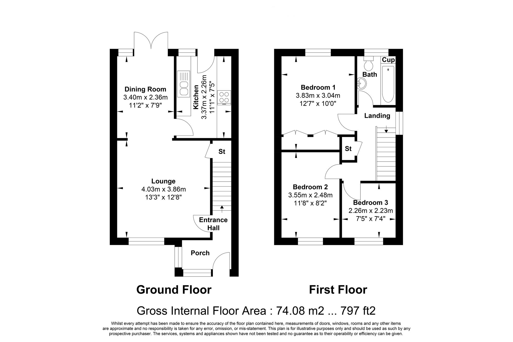 3 bed semi-detached house for sale in Swinnow Green, Pudsey - Property floorplan