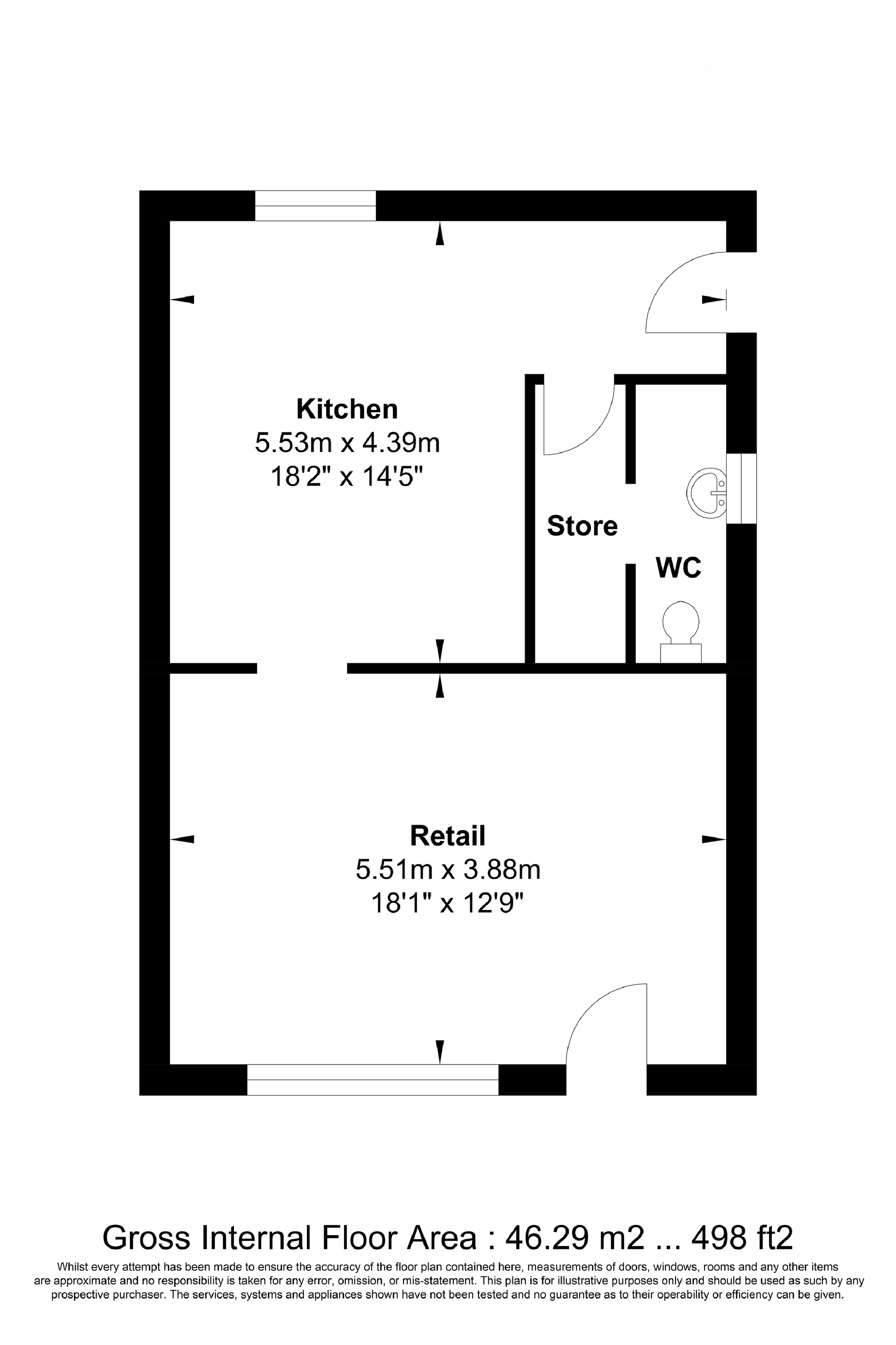 Retail for sale in Snydale Road, Wakefield - Property floorplan