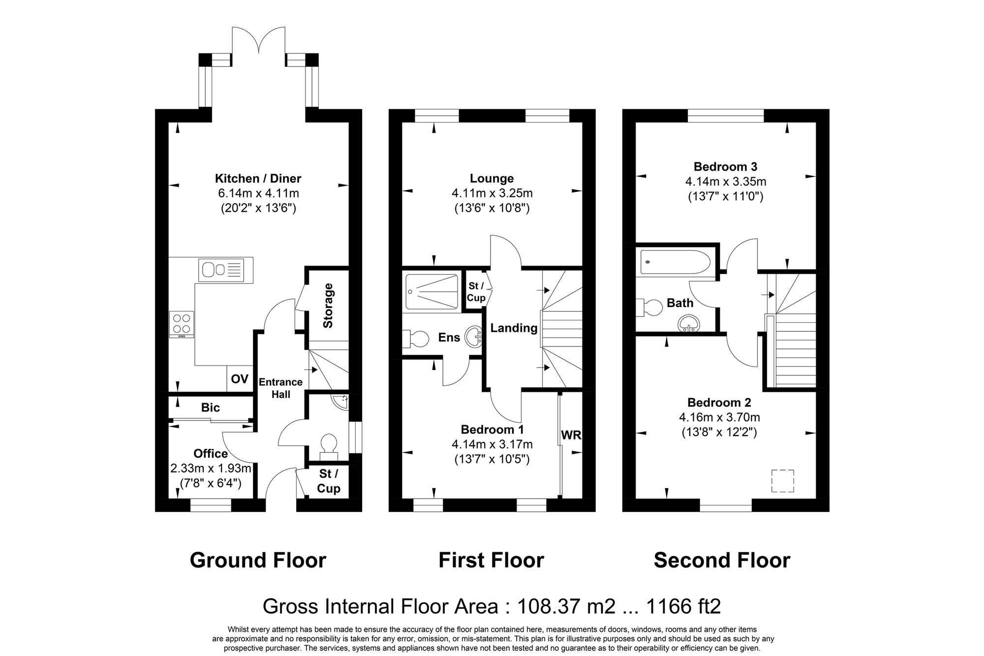 3 bed semi-detached house for sale in Fountain Head Road, Halifax - Property floorplan