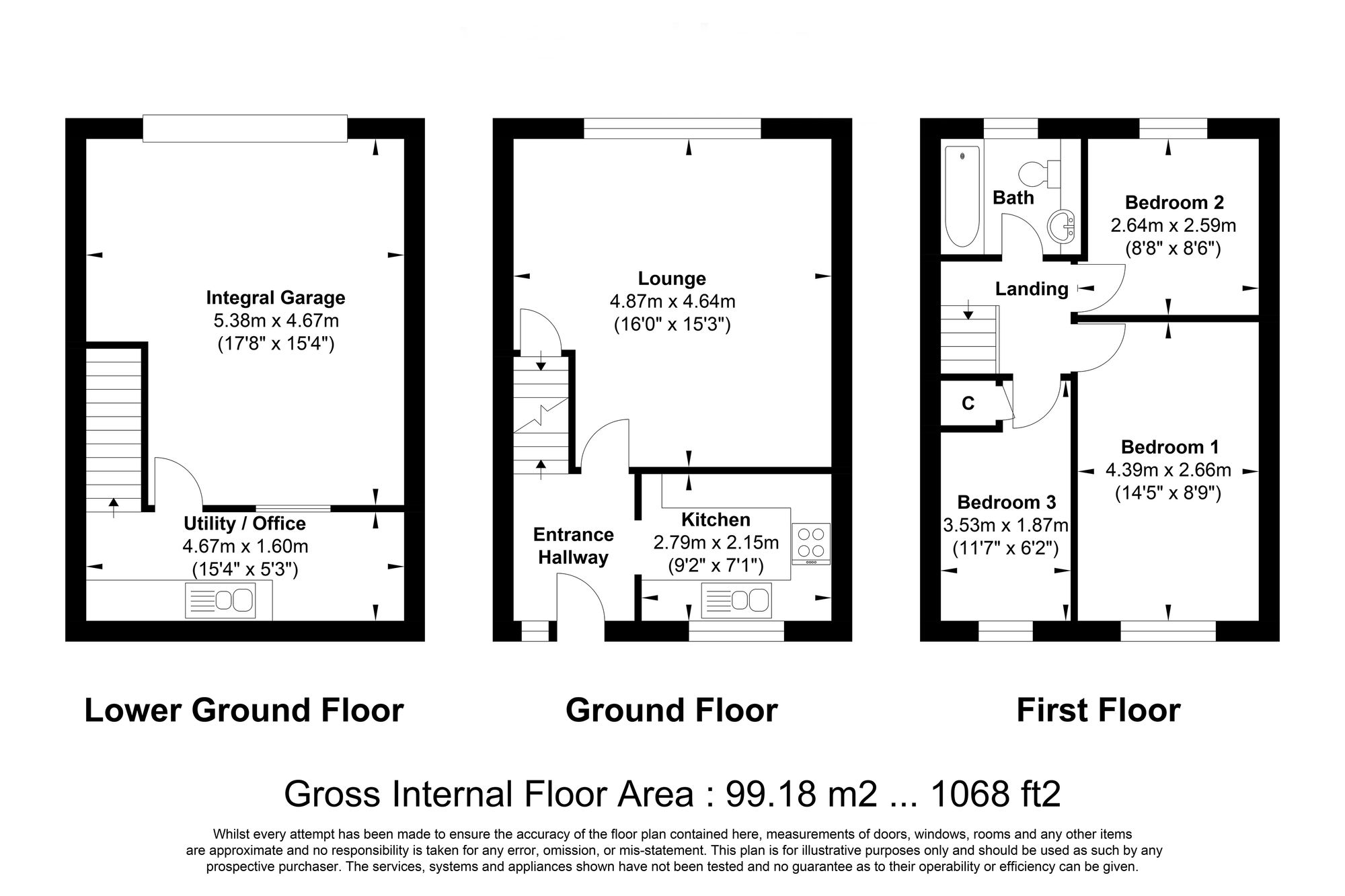 3 bed end of terrace house for sale in Siddal Lane, Halifax - Property floorplan