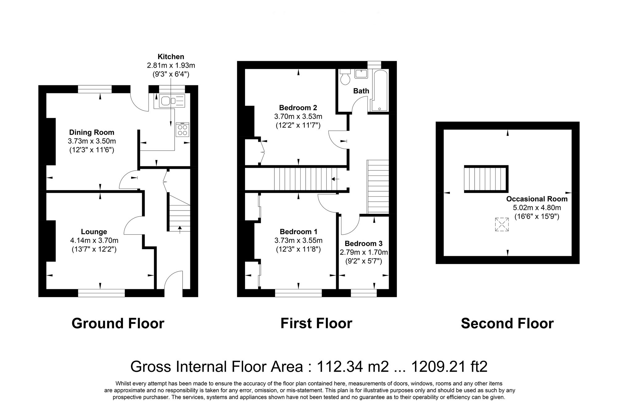 3 bed end of terrace house for sale in Watkinson Road, Halifax - Property floorplan