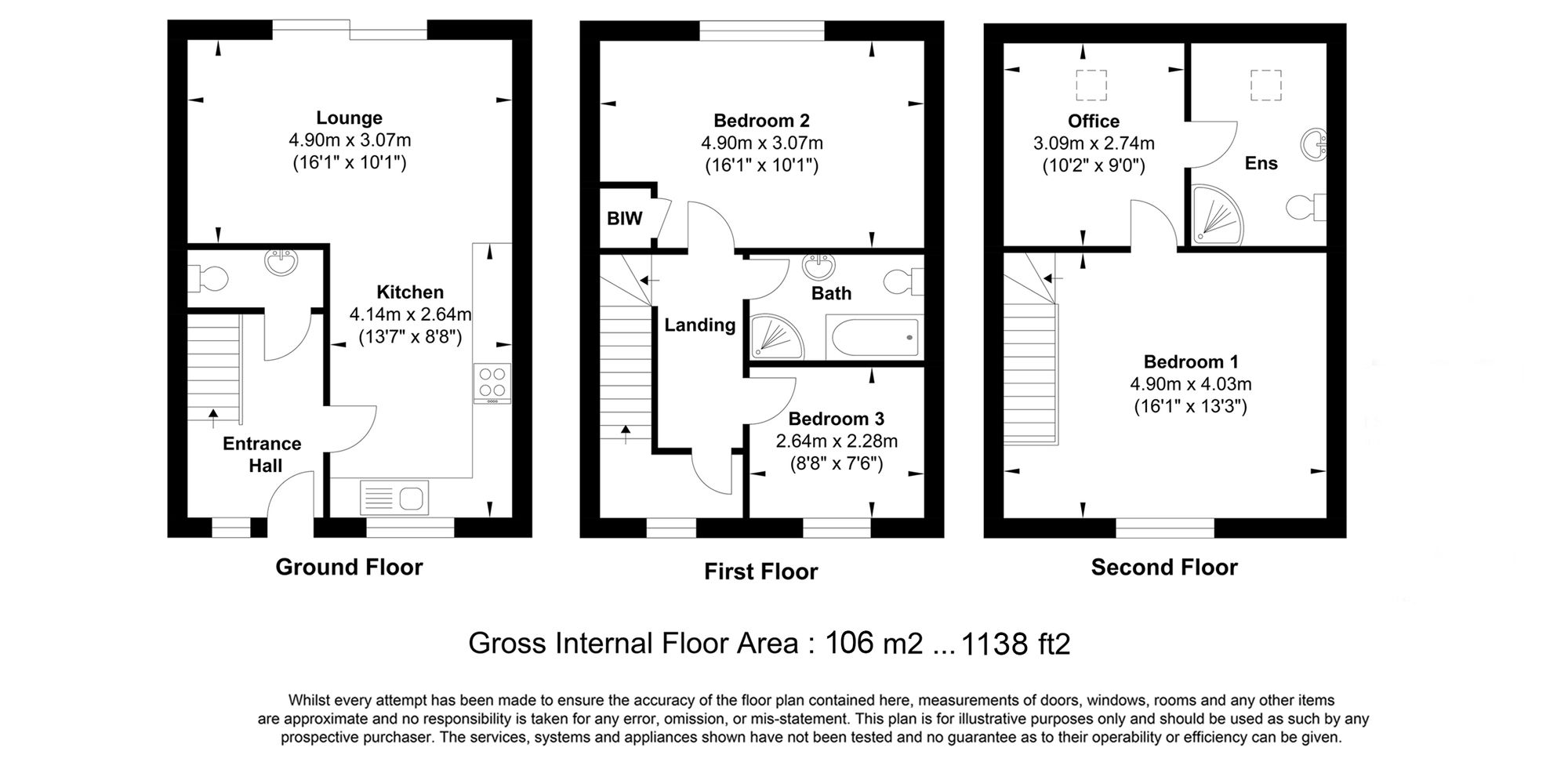 3 bed end of terrace house for sale in Woodlands Road, Halifax - Property floorplan