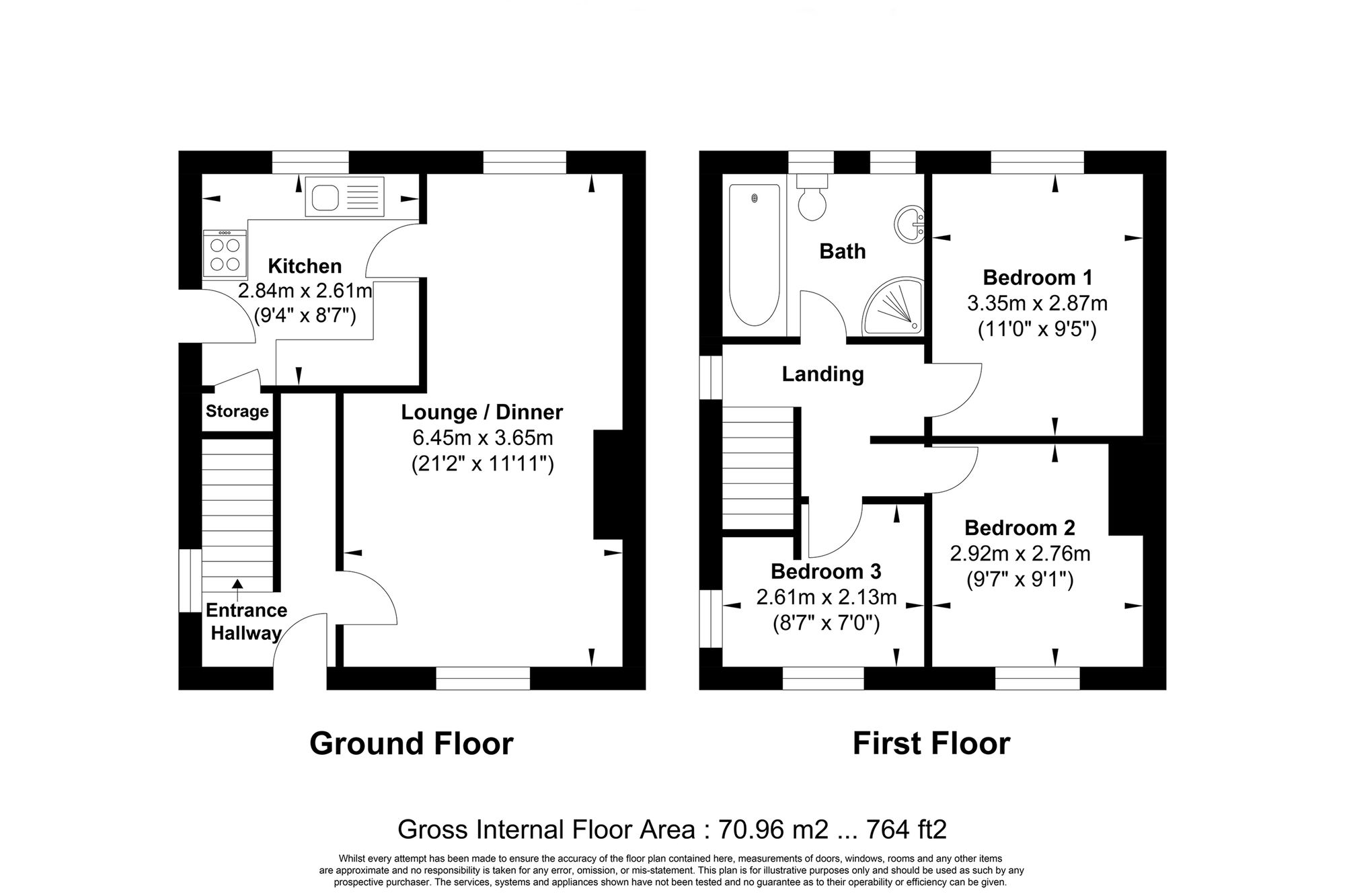 3 bed semi-detached house for sale in Moor Bottom Road, Halifax - Property floorplan